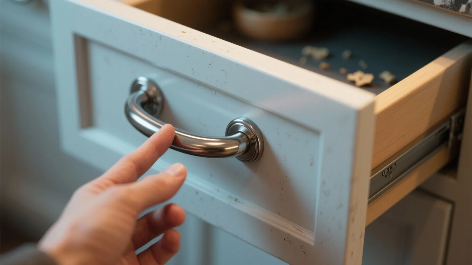 2. Curved Cup Pulls for a Timeless Touch