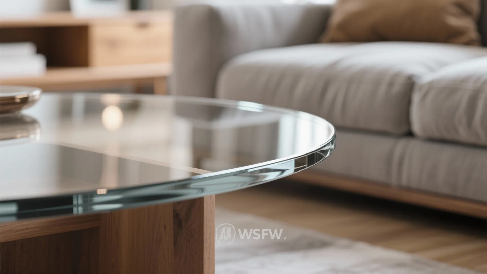 Curved-Edge Tempered Glass Tables
