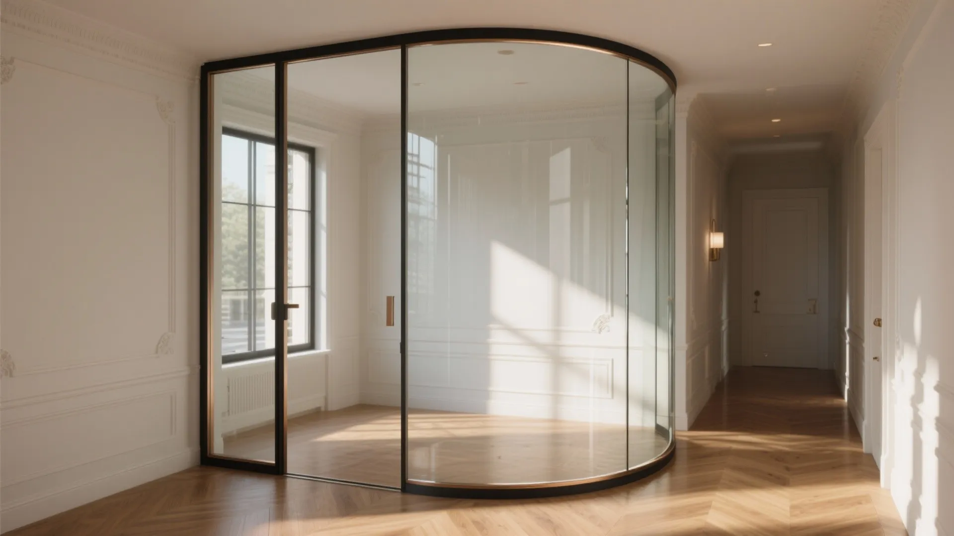 Curved or Arched Glass to Soften Corners