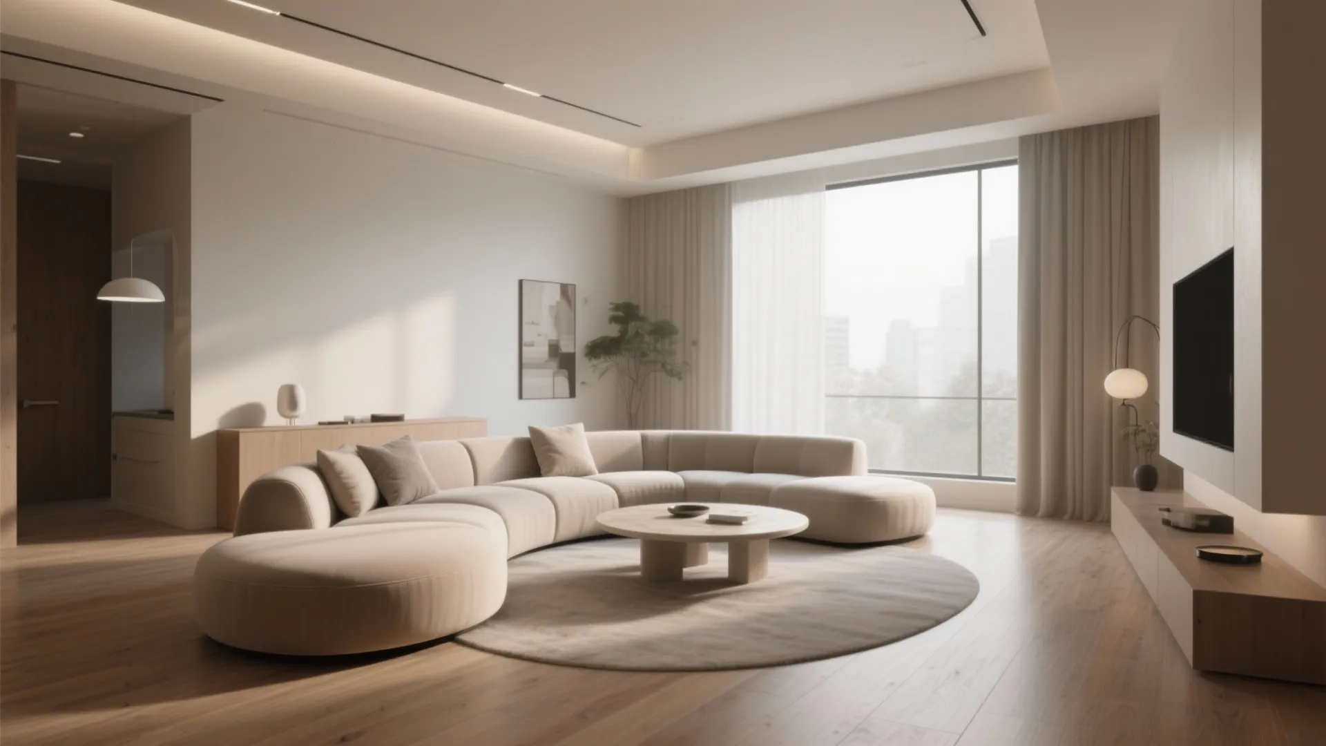 8. Curved Furniture for Flow