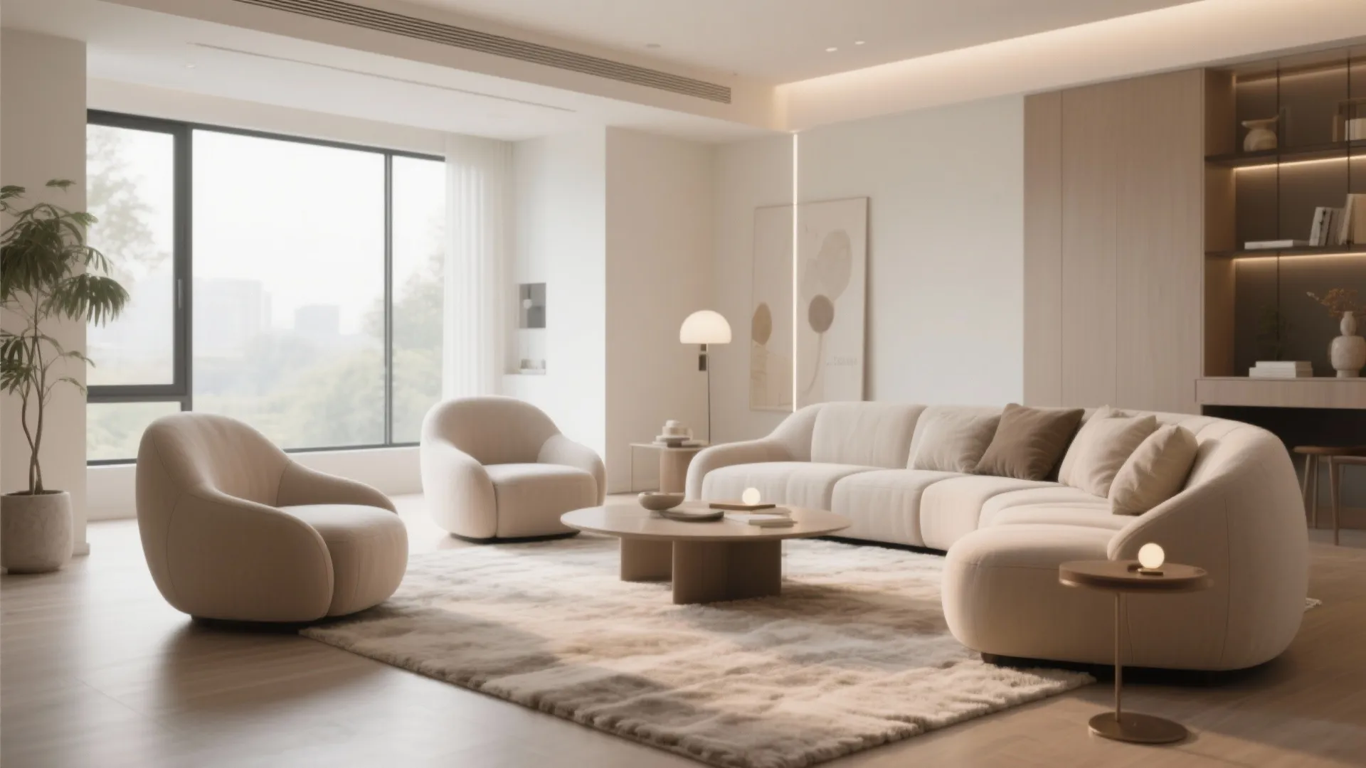 2. Curved Furniture Silhouettes