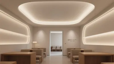 Modern Waiting Room Design with Ambient Lighting