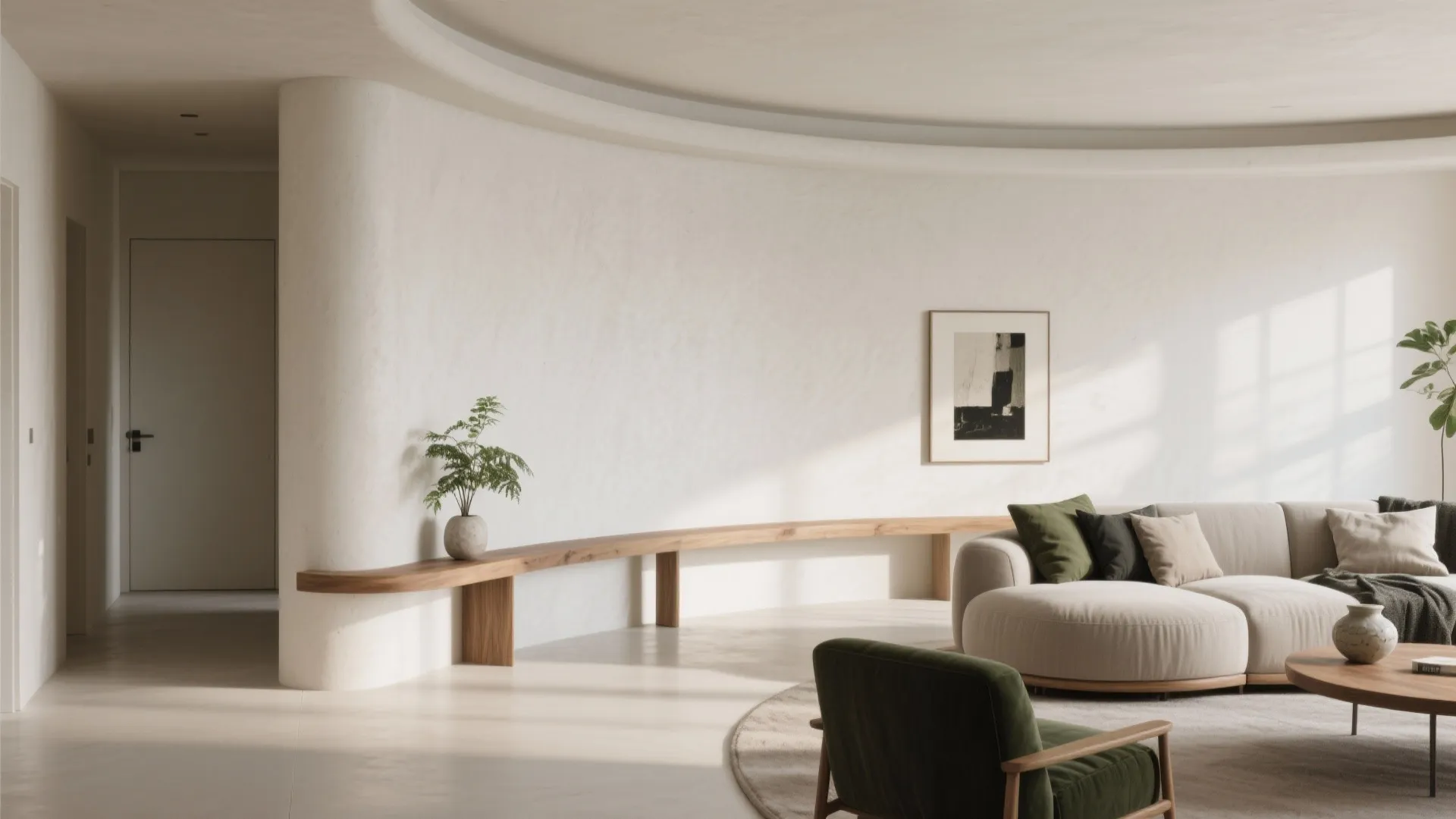 Curved and Sculptural Half-Walls