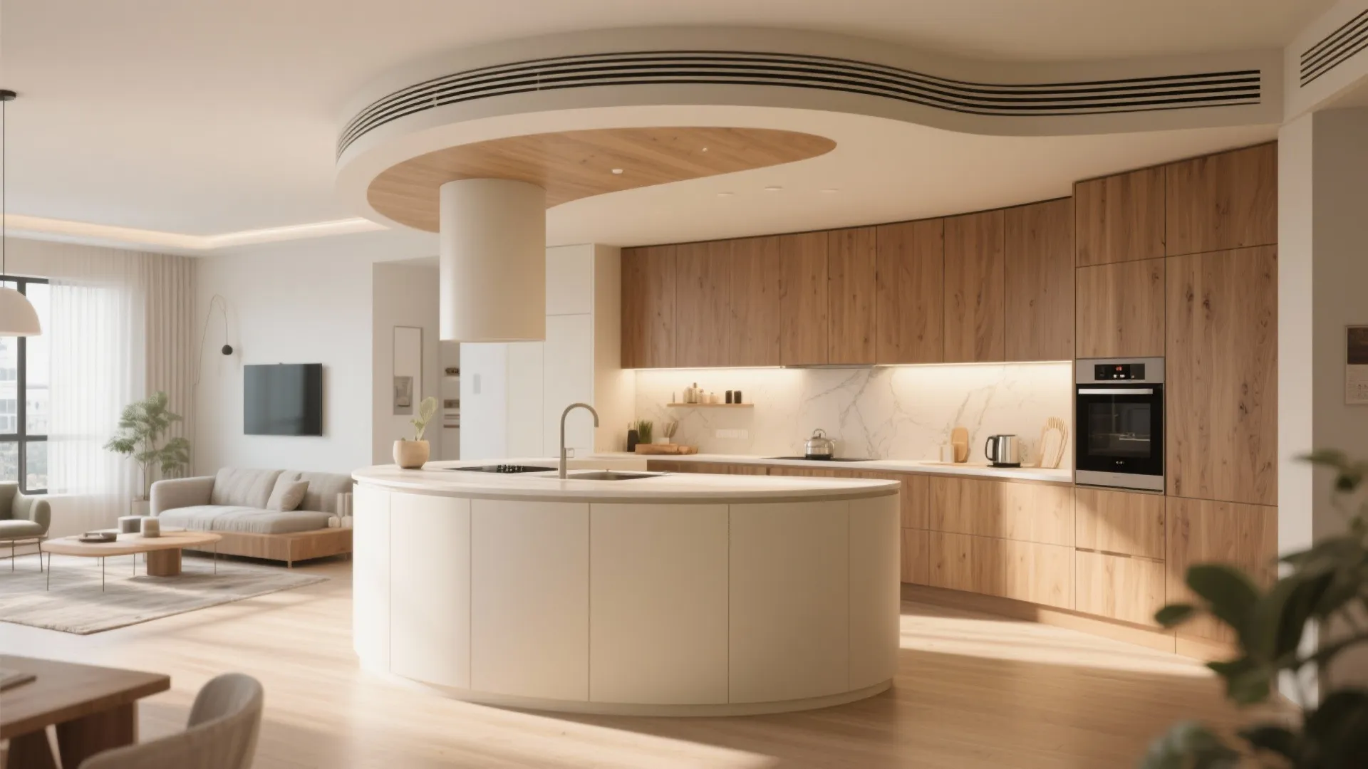 4. Curved Kitchen Partitions
