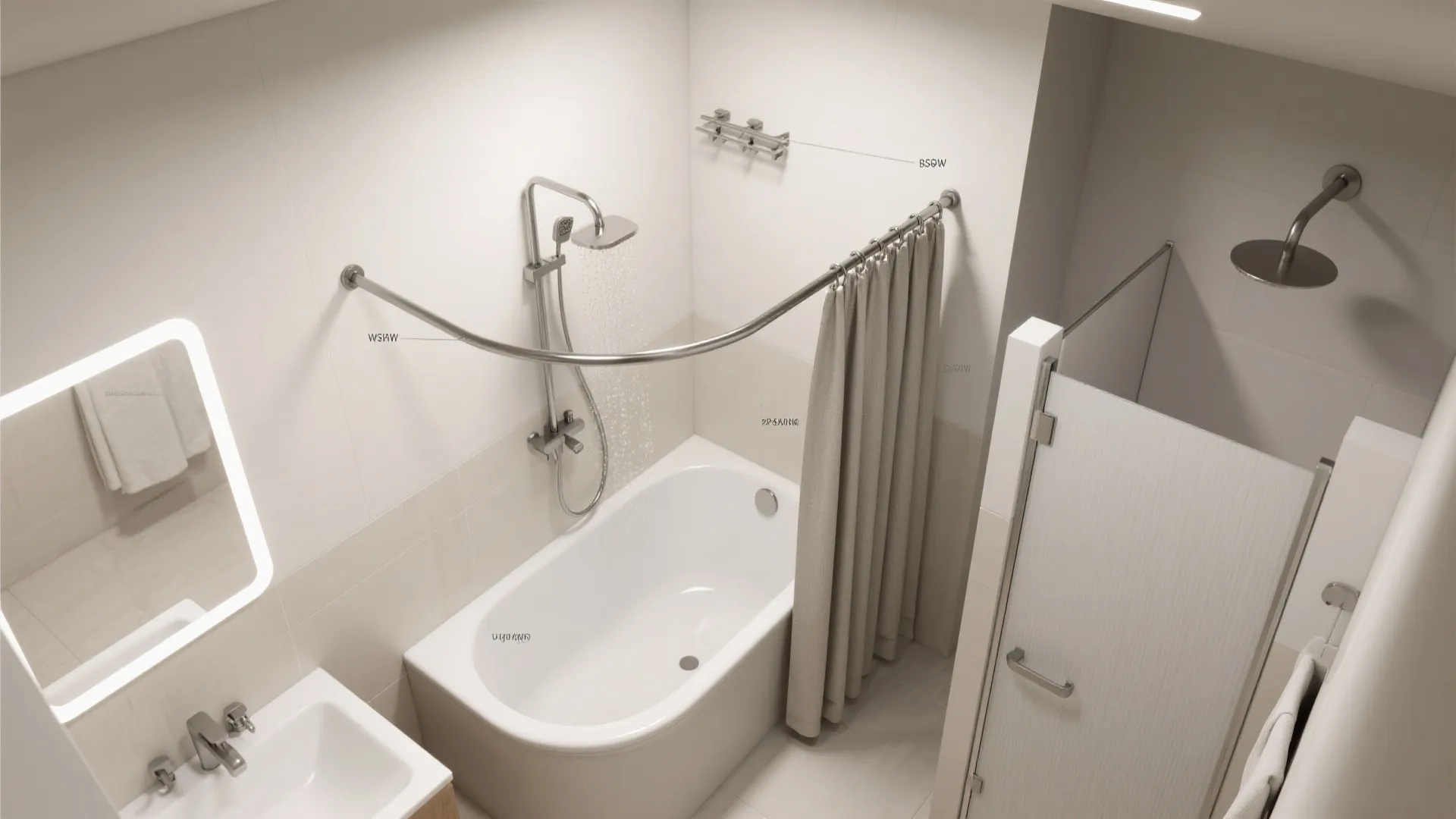 Curved Rods and L-Shaped Corners