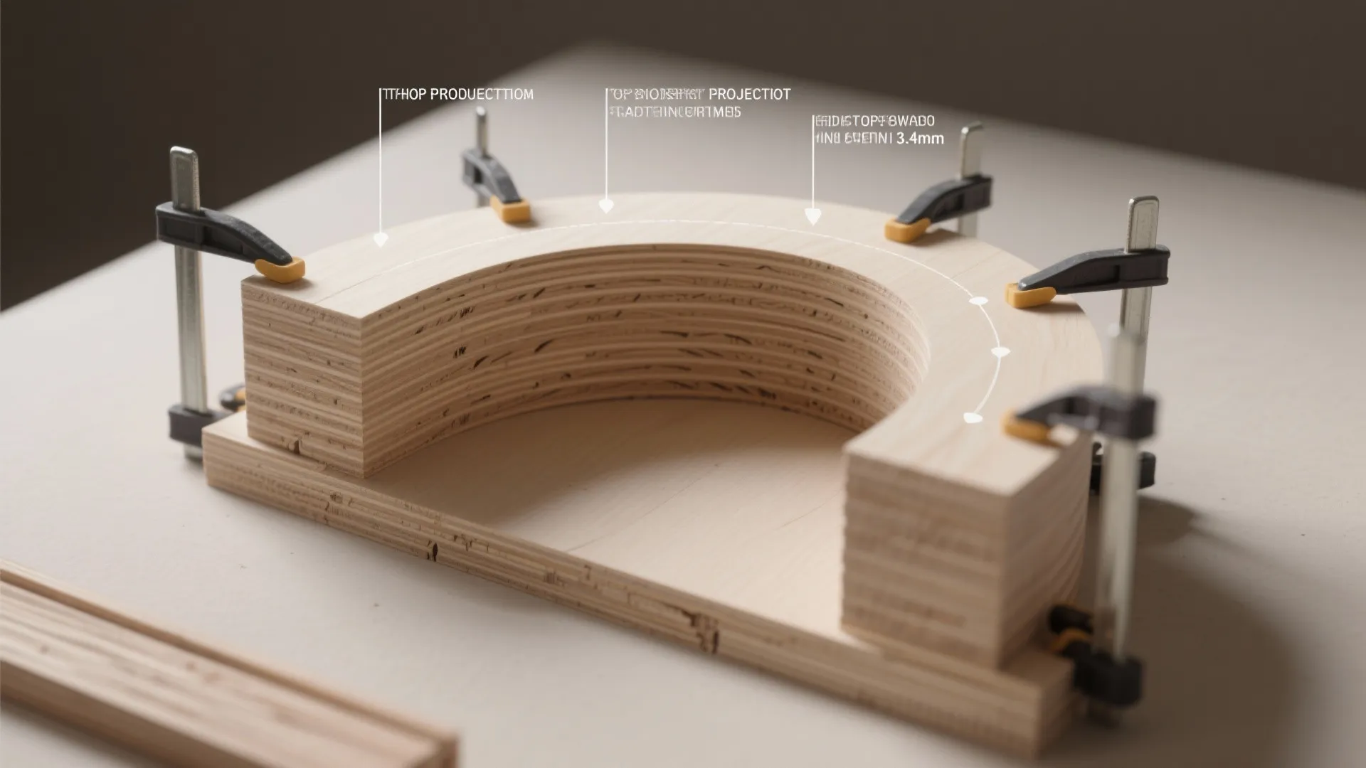 Curved Plywood Niche and Soft Corners