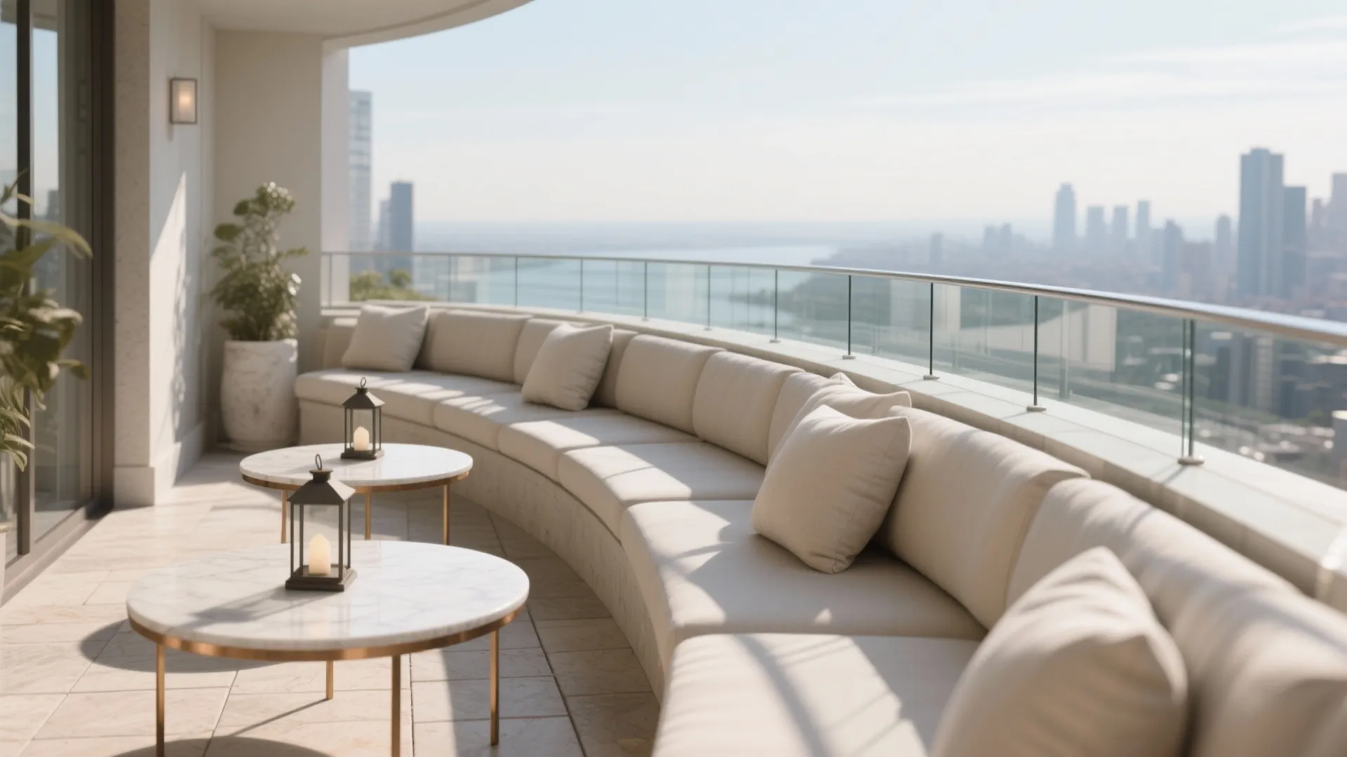 Panoramic Lounge: Curves, Glass, and a Seamless Edge
