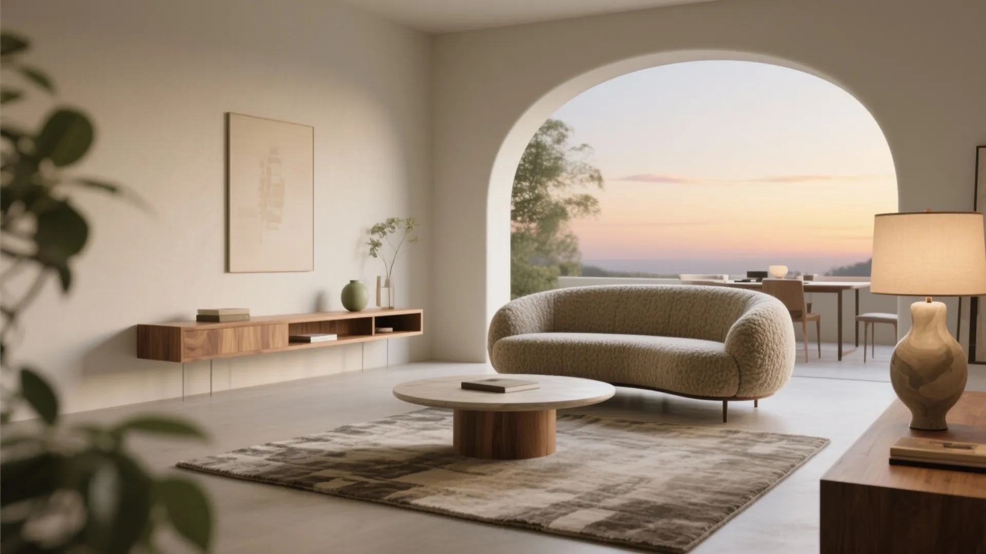 Curved and Off-the-Wall Sofas for Better Conversation