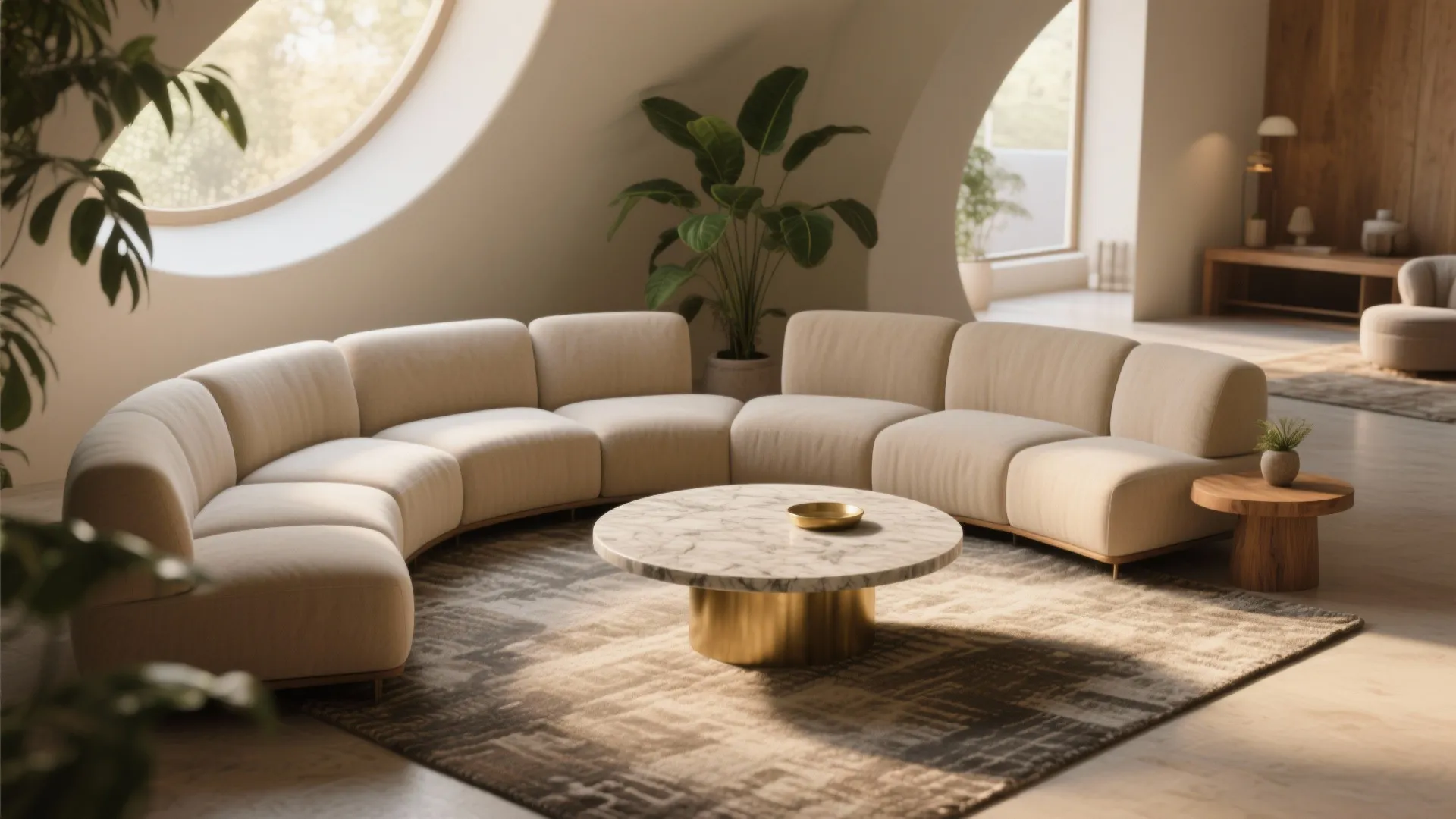 5. Curved modular for flexible nooks