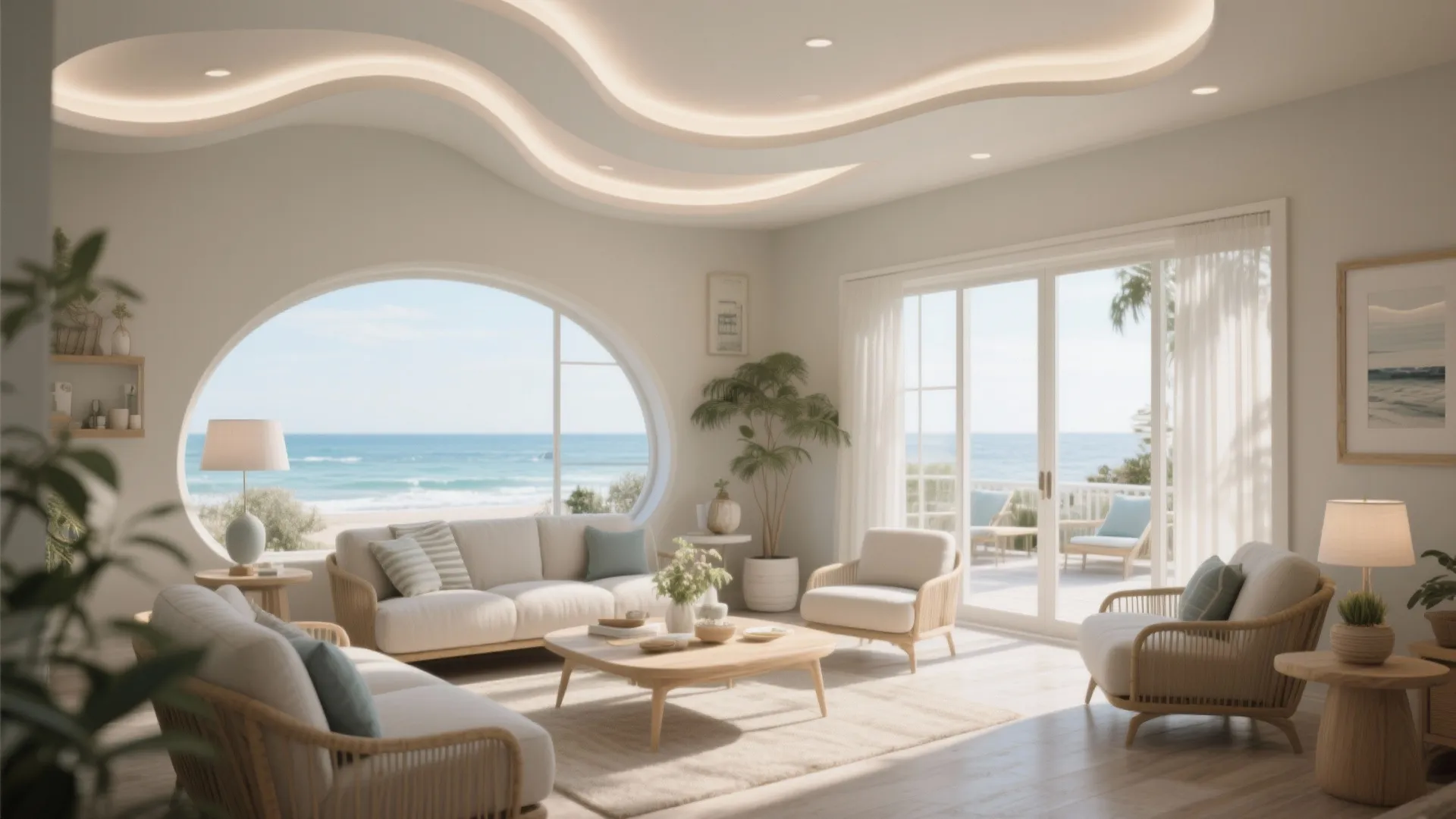 Curved POP Ceiling Waves