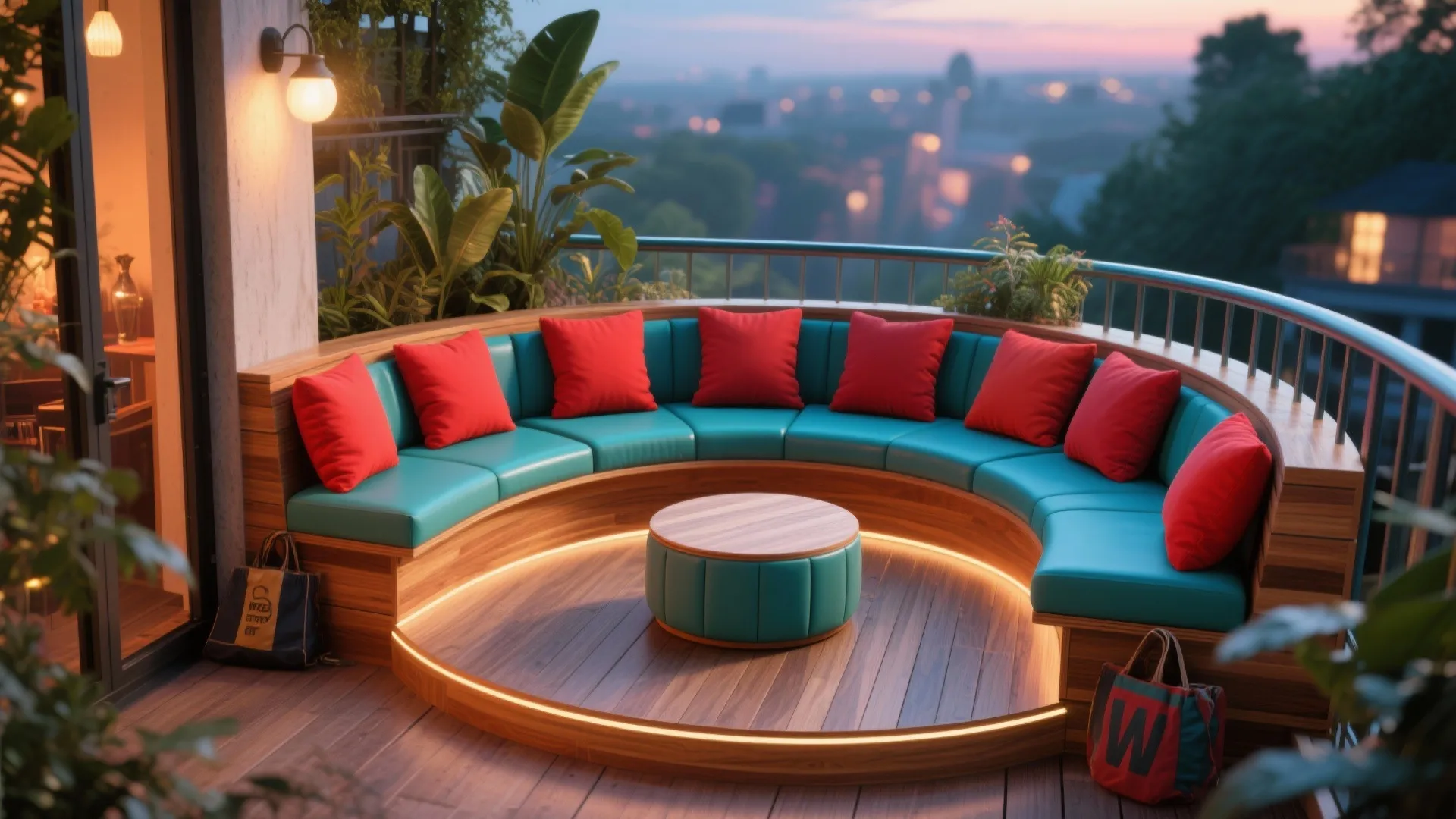 Curved Seating and a Micro Stage