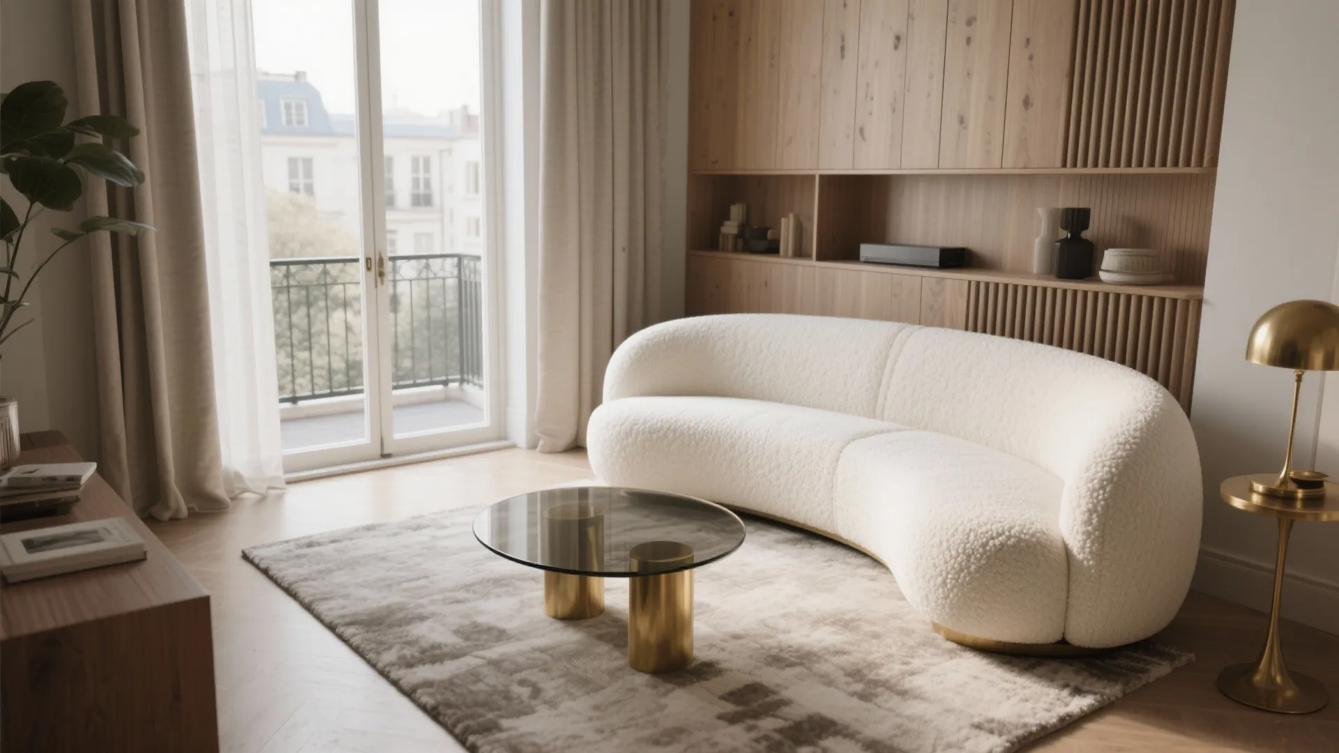 Curved Seating That Shapes the Room