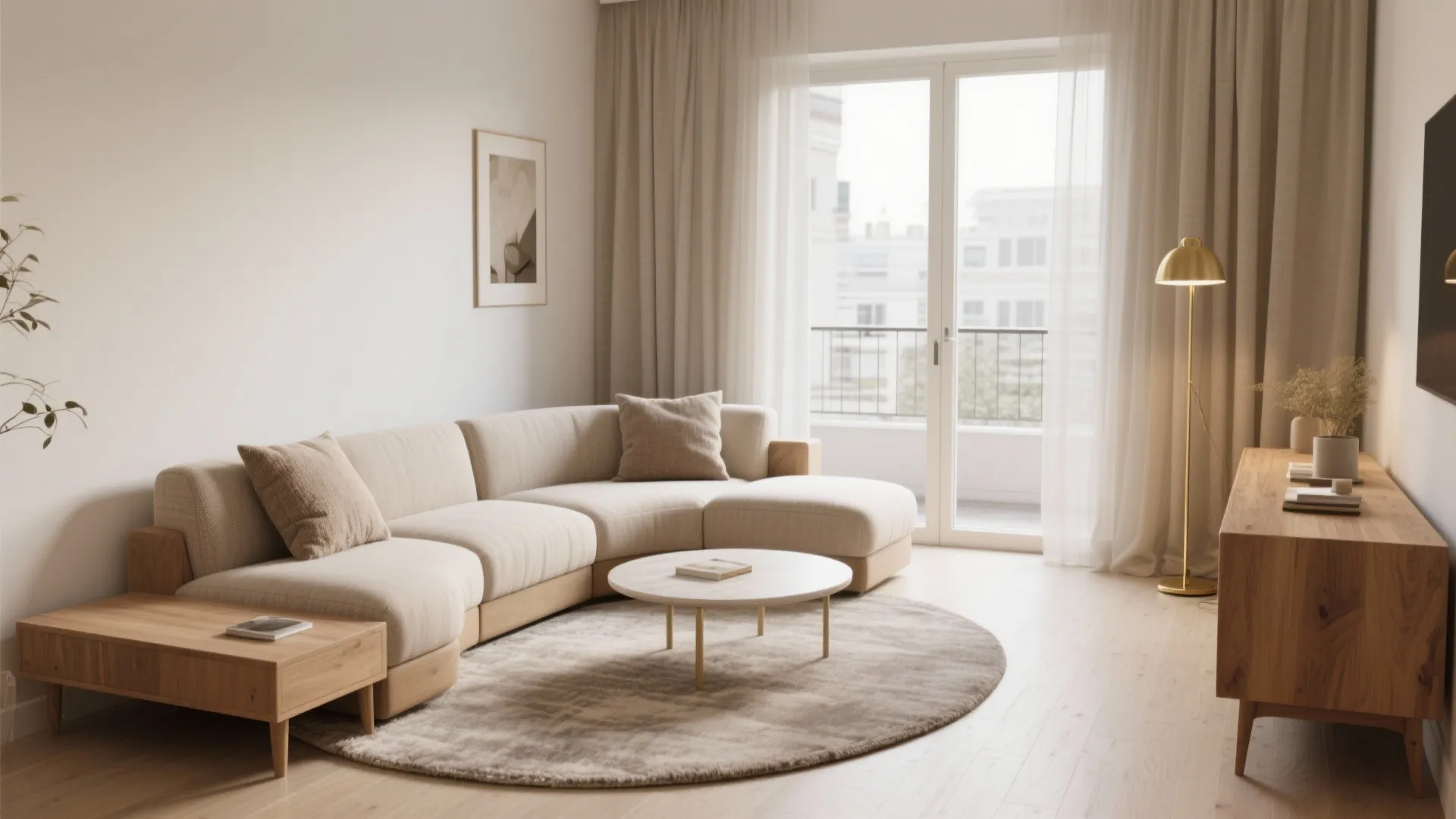 Curved Modular Sectional That Guides Flow