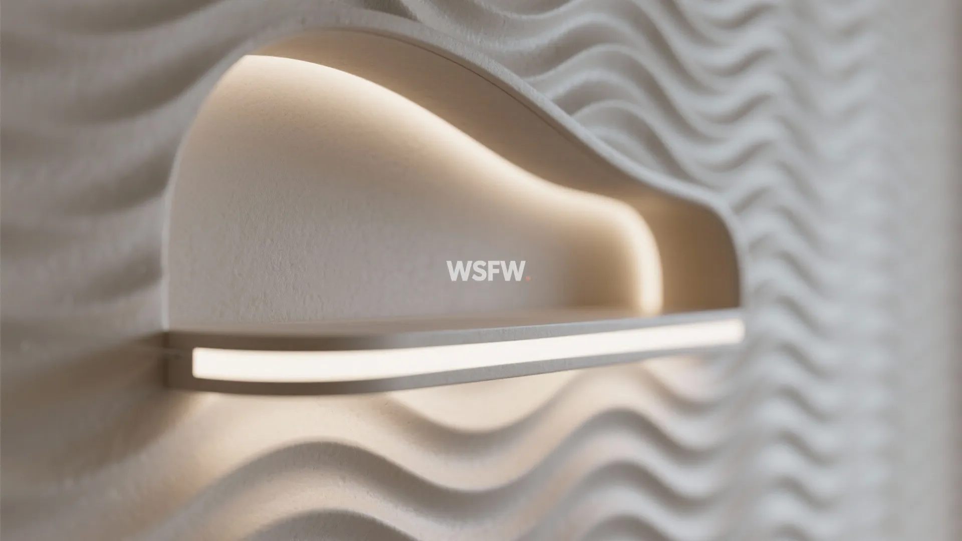 Compact Curved Shelving Integrated into the Wave