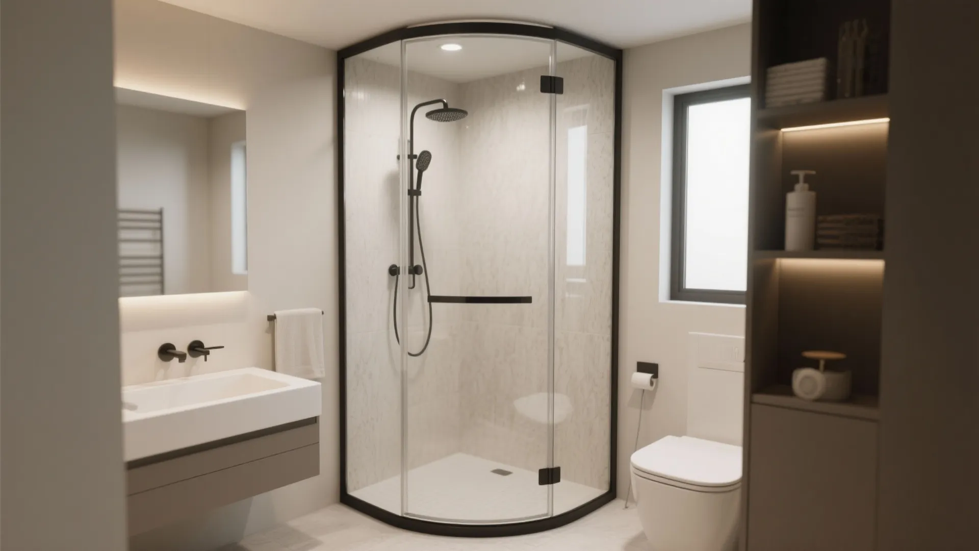 9. Curved Shower Enclosure