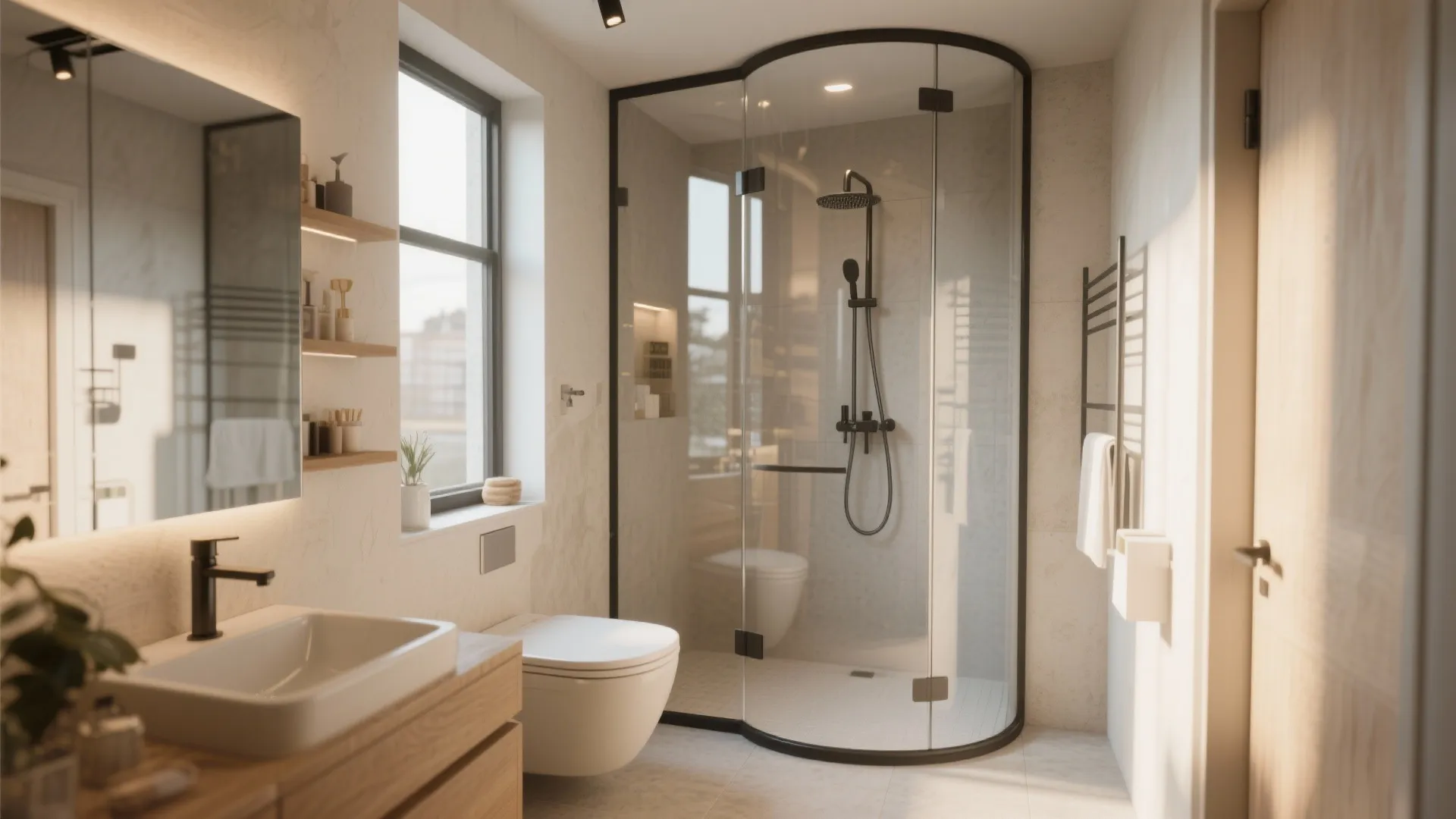 Curved Glass Shower Corners