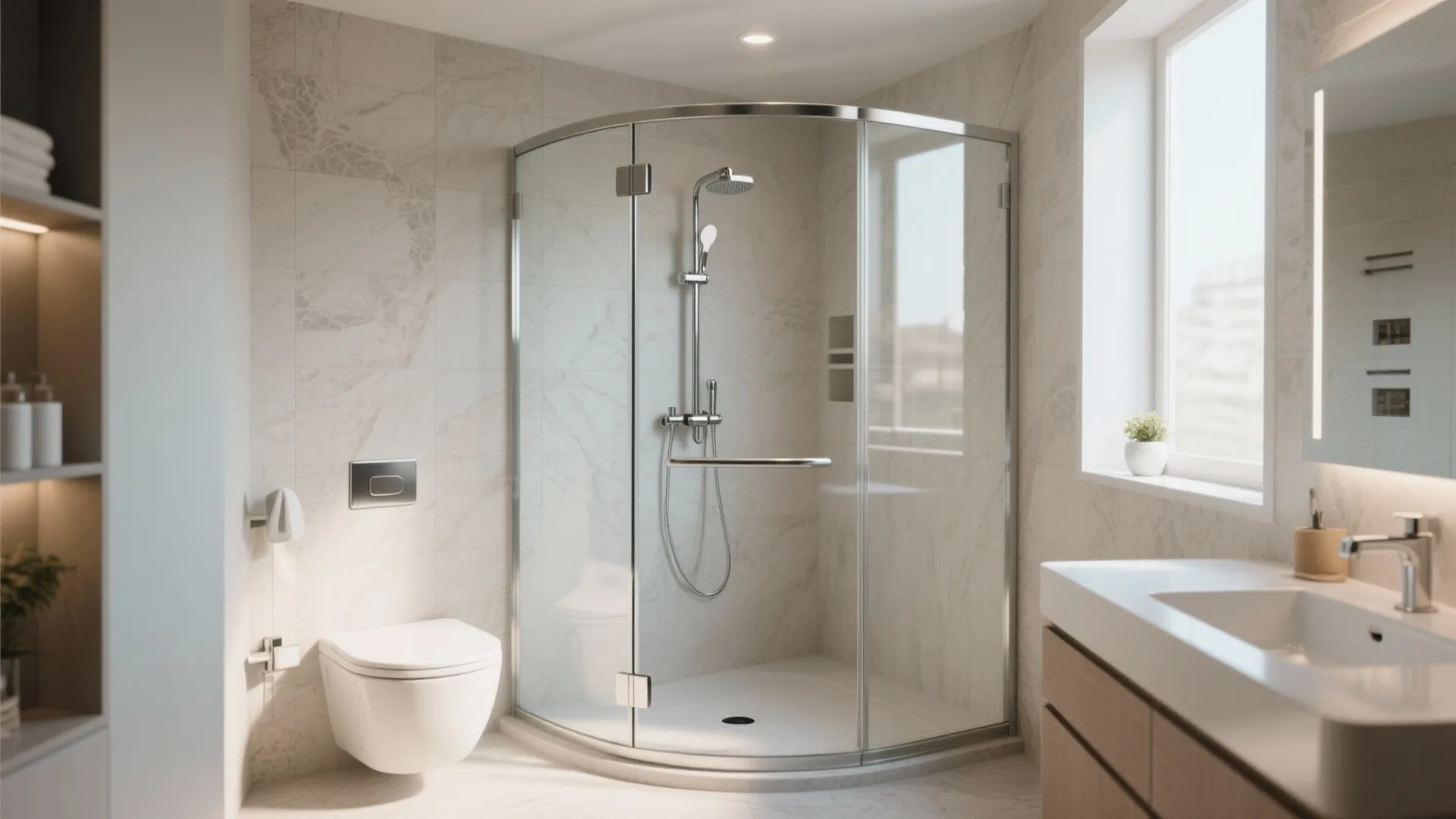 3. Curved Shower Doors