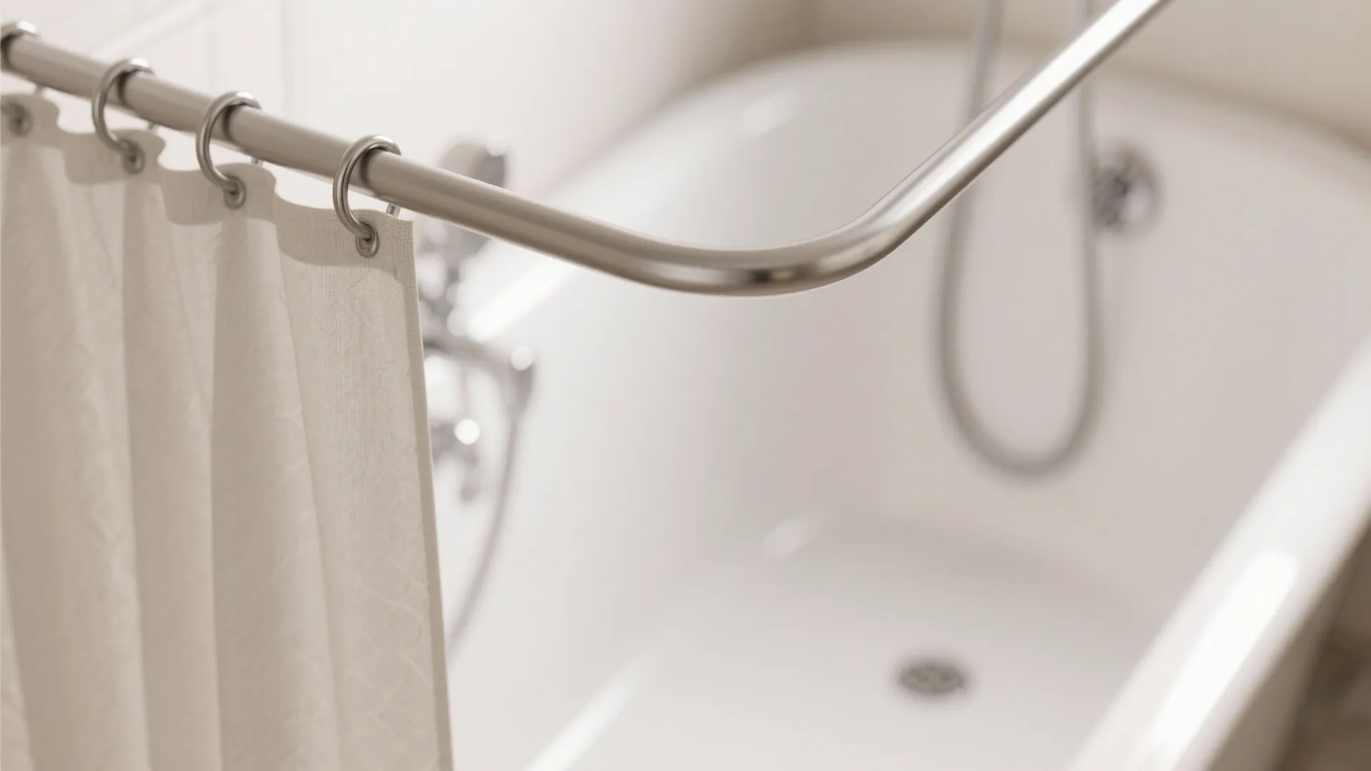 2. Curved Shower Rod over Tub