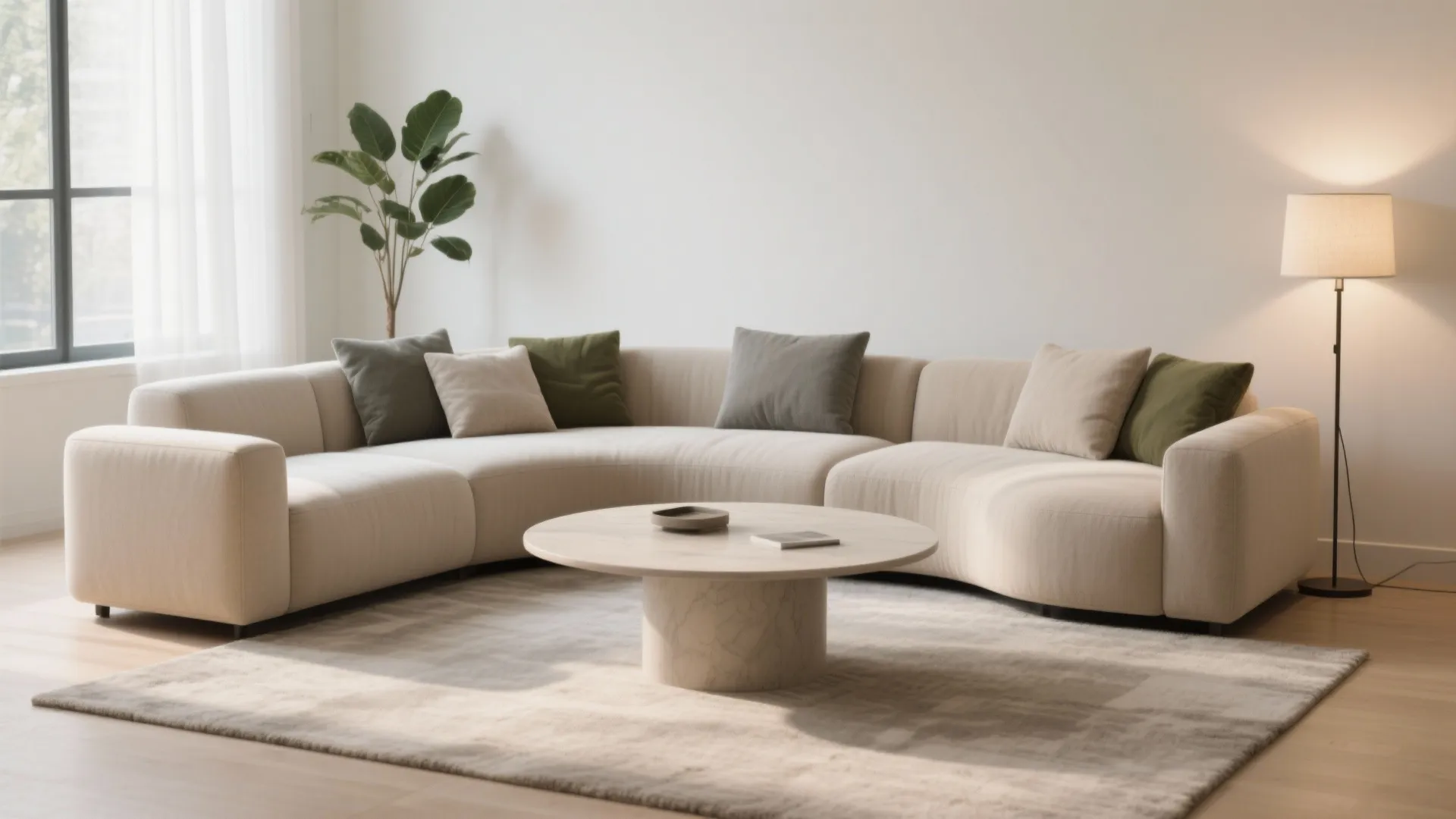 Curved Sectional Sofa for Small Space: Smart Design & Style: 1 Minute to Outfit Small Rooms with Curved Sectional Excellence
