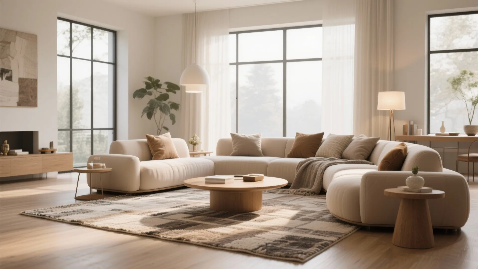 10 Curved Sofa Living Room Ideas