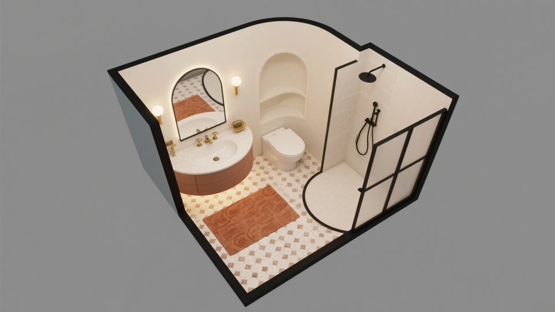 Compact Storage with Curved Lines