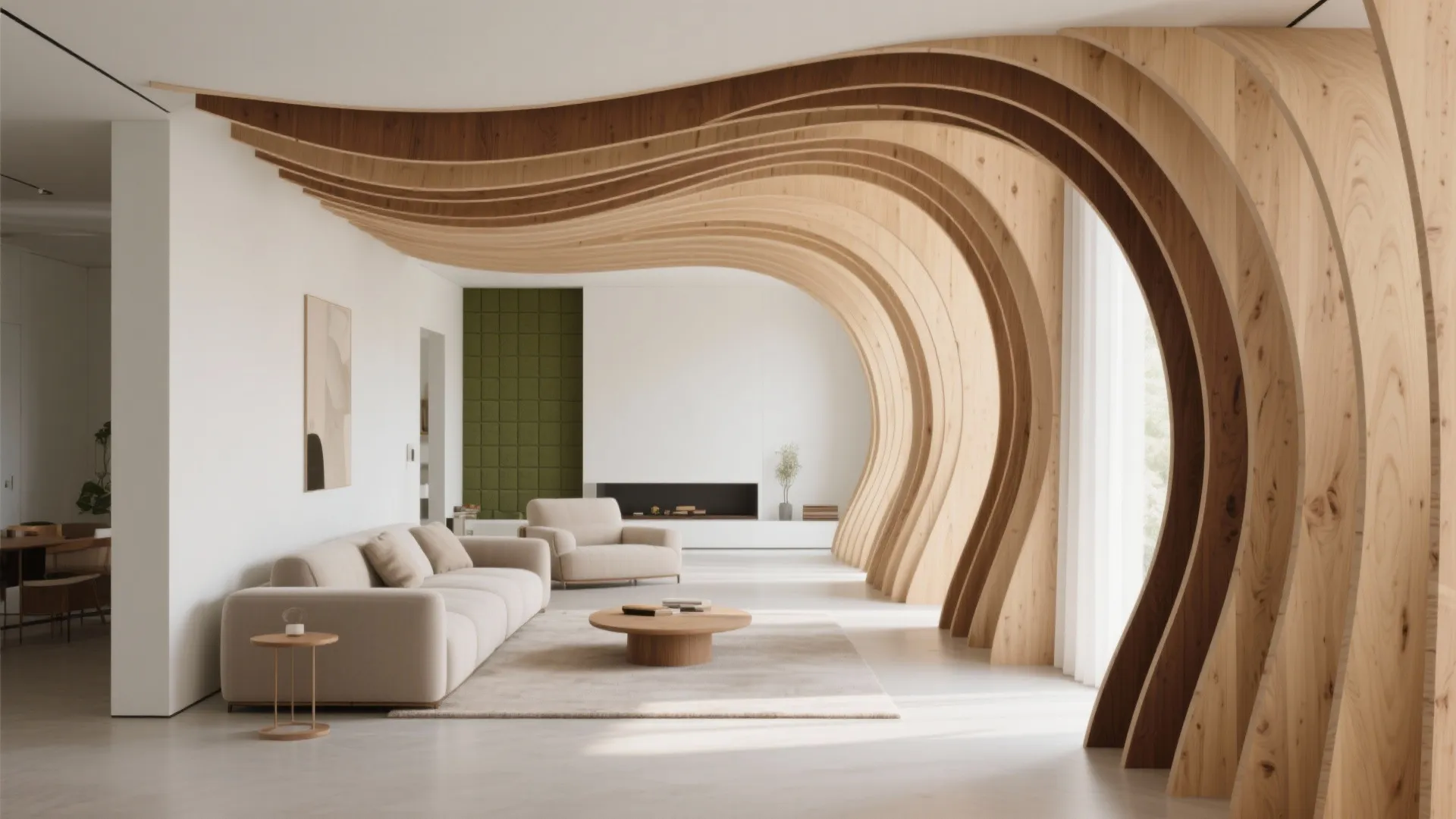 Curved Timber Ribs for Flow