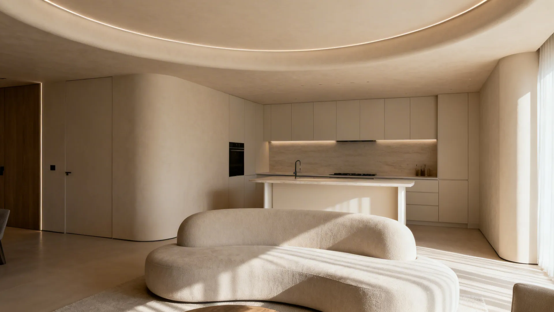 Curved Transition with Micro-Textured Finish