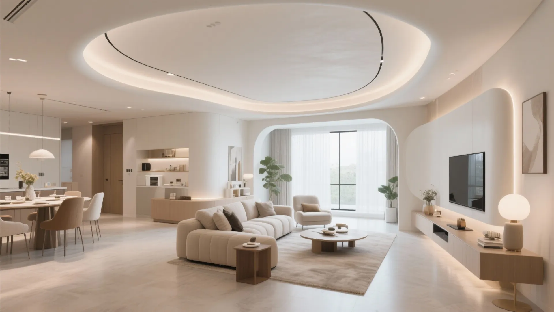 5. Curved Transition Between Zones