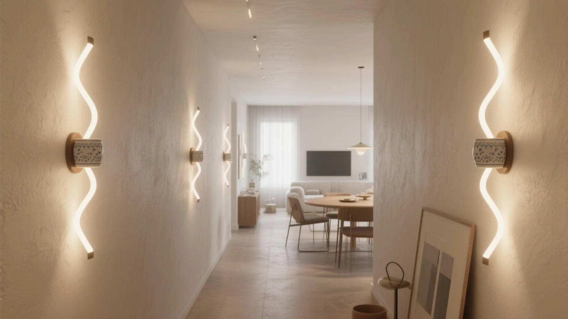 Curved Uplight/Downlight Shades to Sculpt the Wall