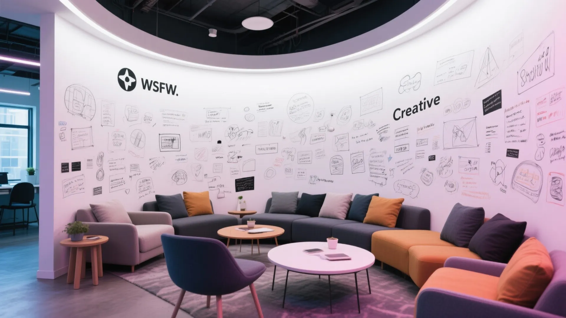 9. Curved Whiteboard Corners