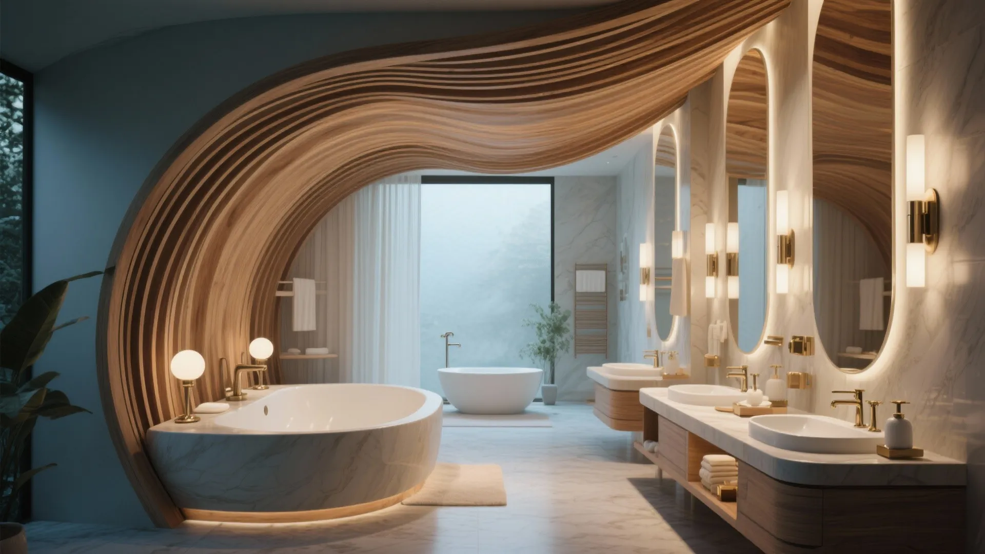 10. Curved Wooden Canopy