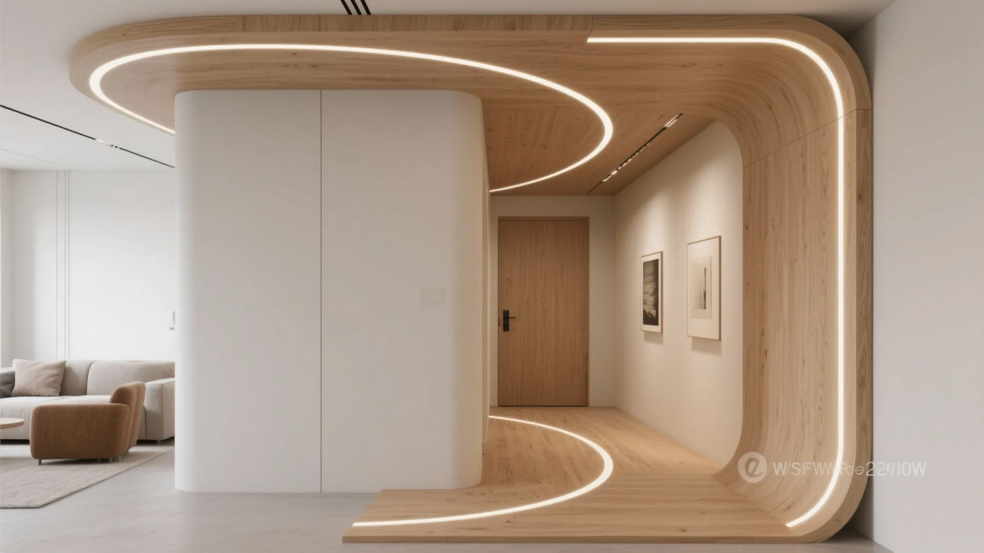 Curved Canopy with Continuous Grain