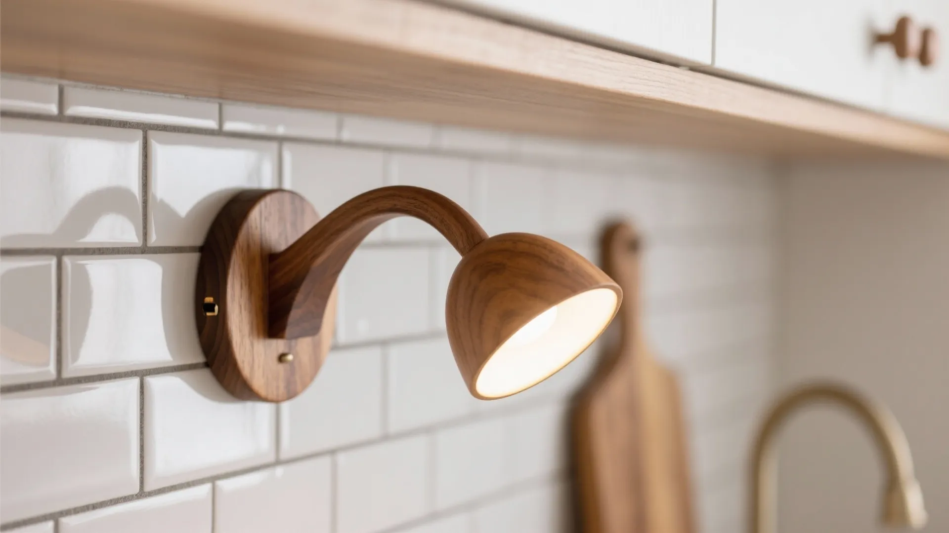 Curved wood shades that soften glare and echo natural textures