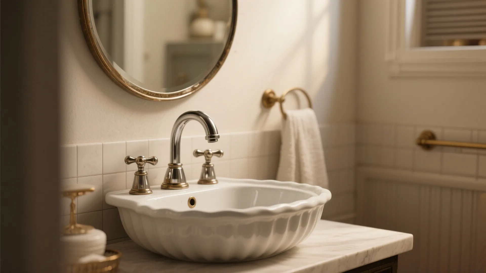 3. Curvy Fixtures & Vintage Hardware