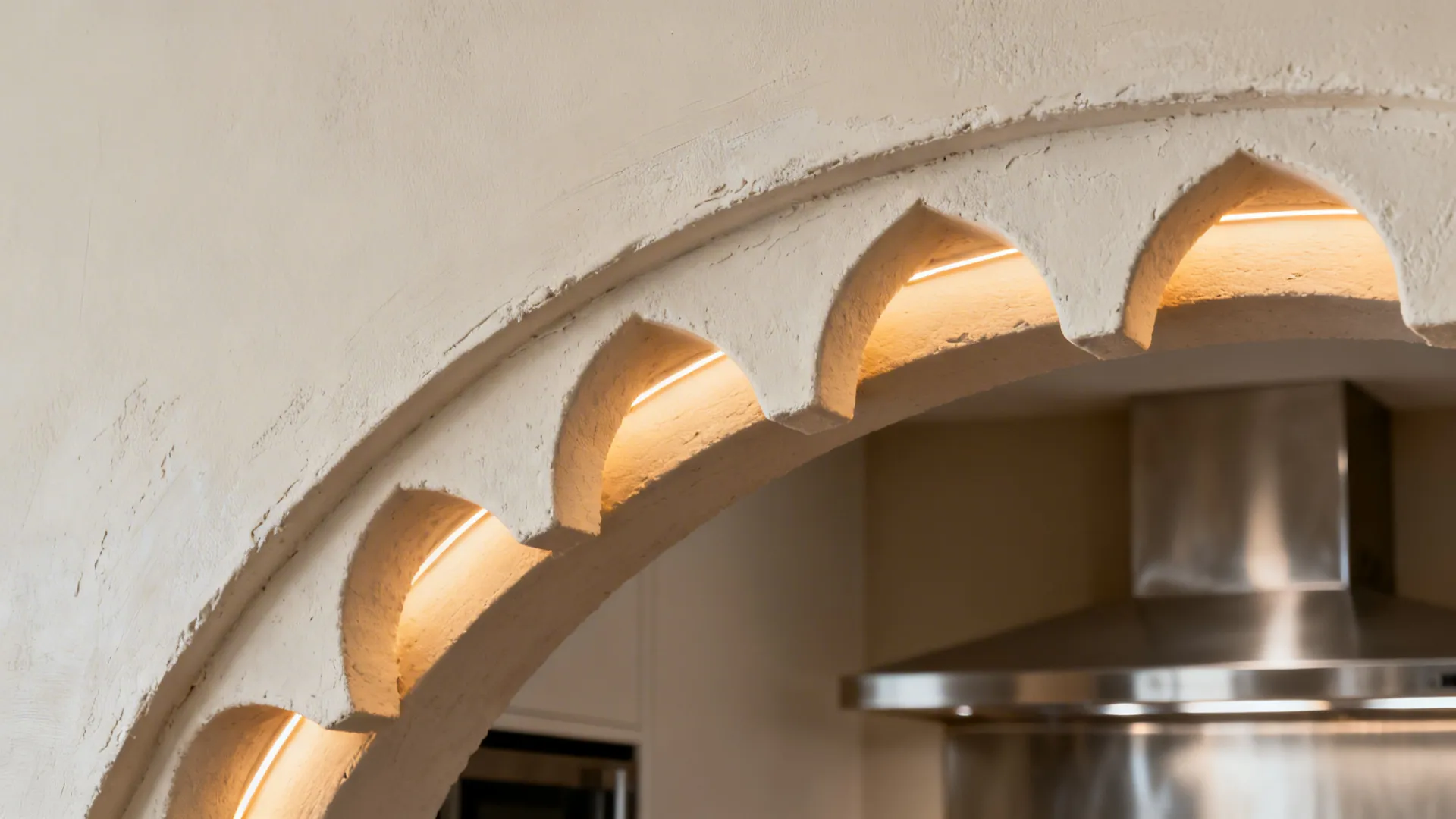 Rajasthani cusp arch pass-through