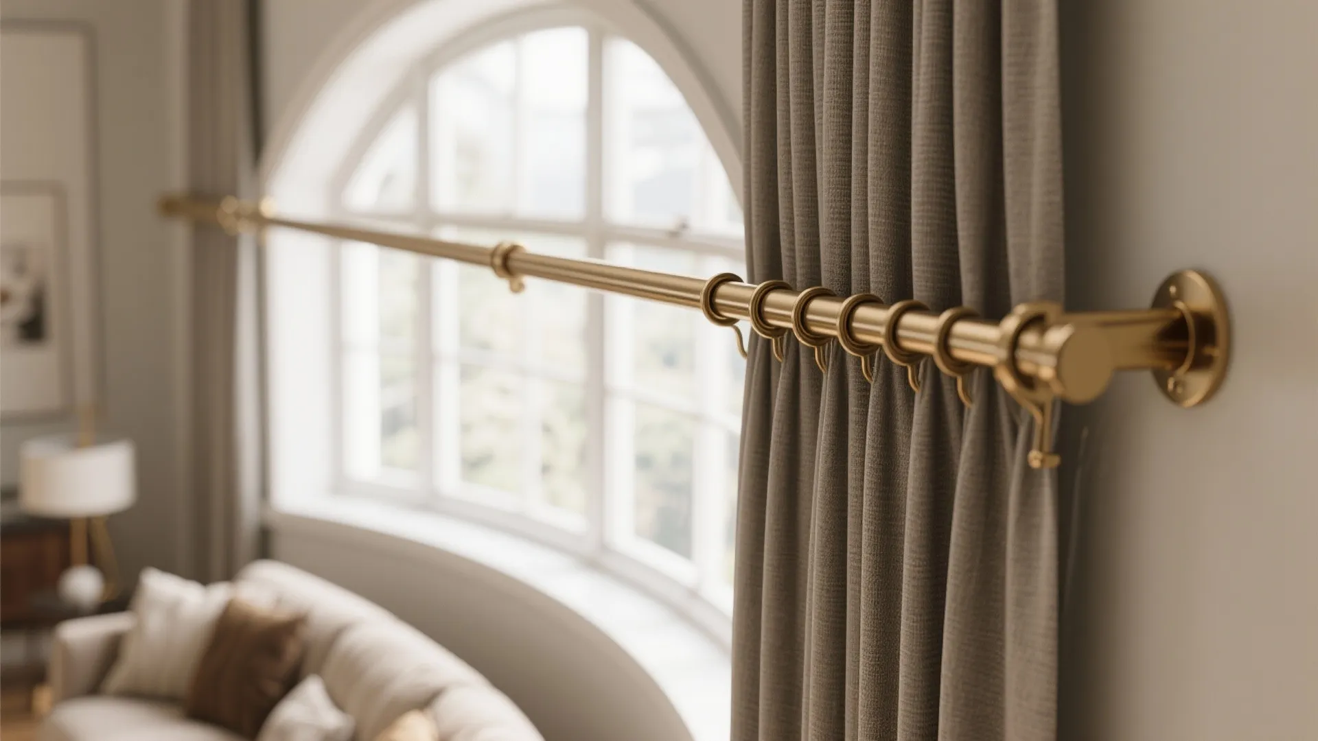 5. Bay-Window-Specific Pole and Curtain Set