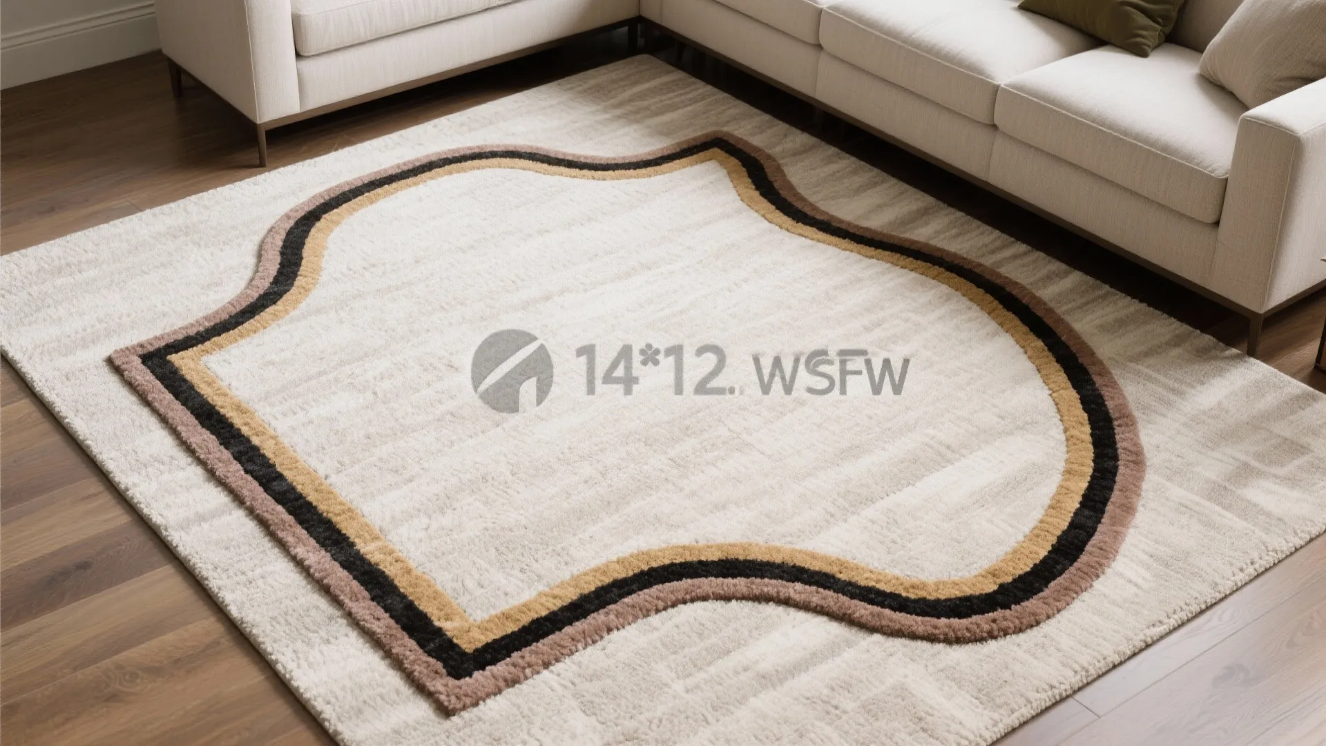 8. Custom-Cut Rug