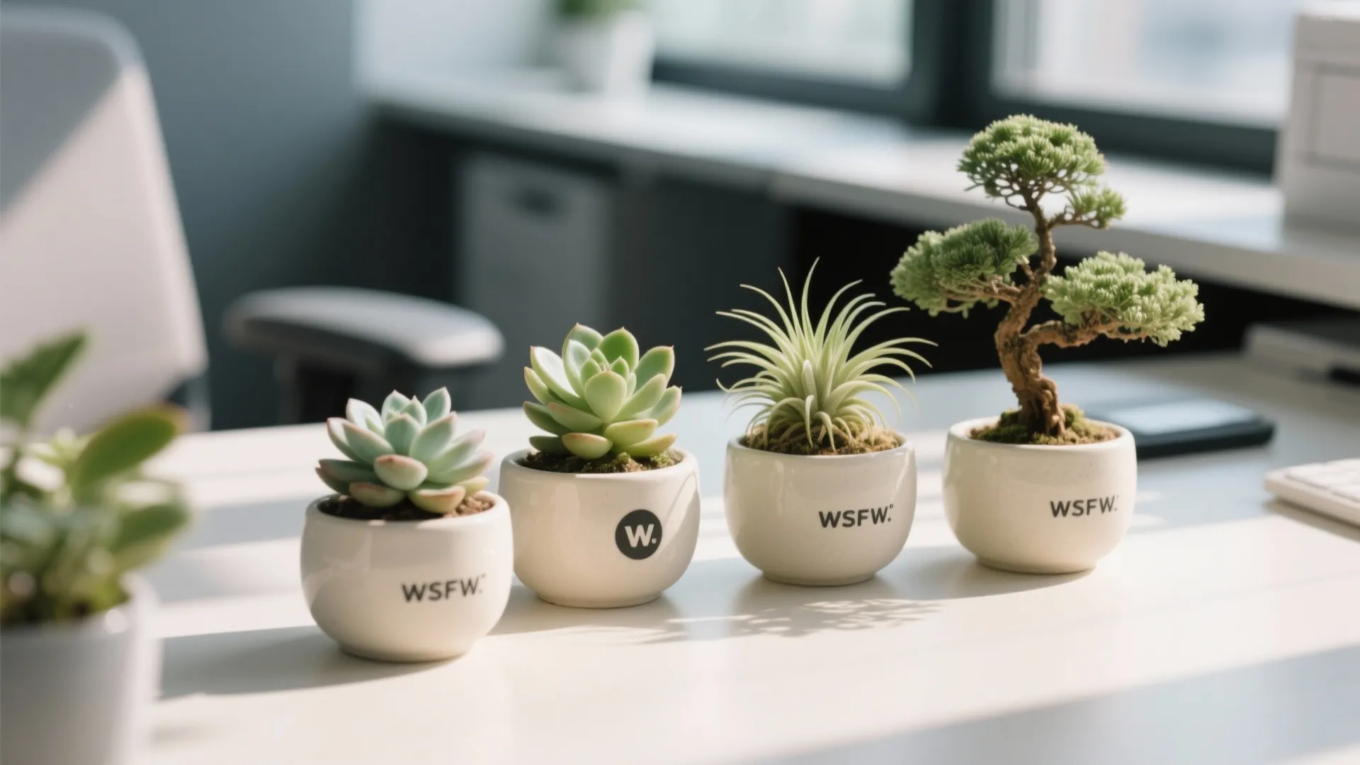 1. Custom Desk Plants
