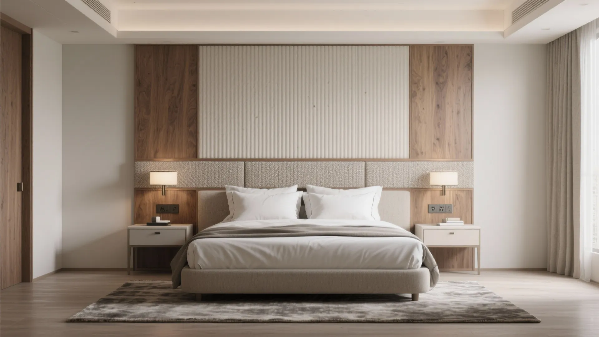 A Custom Headboard Wall as the Focal Piece