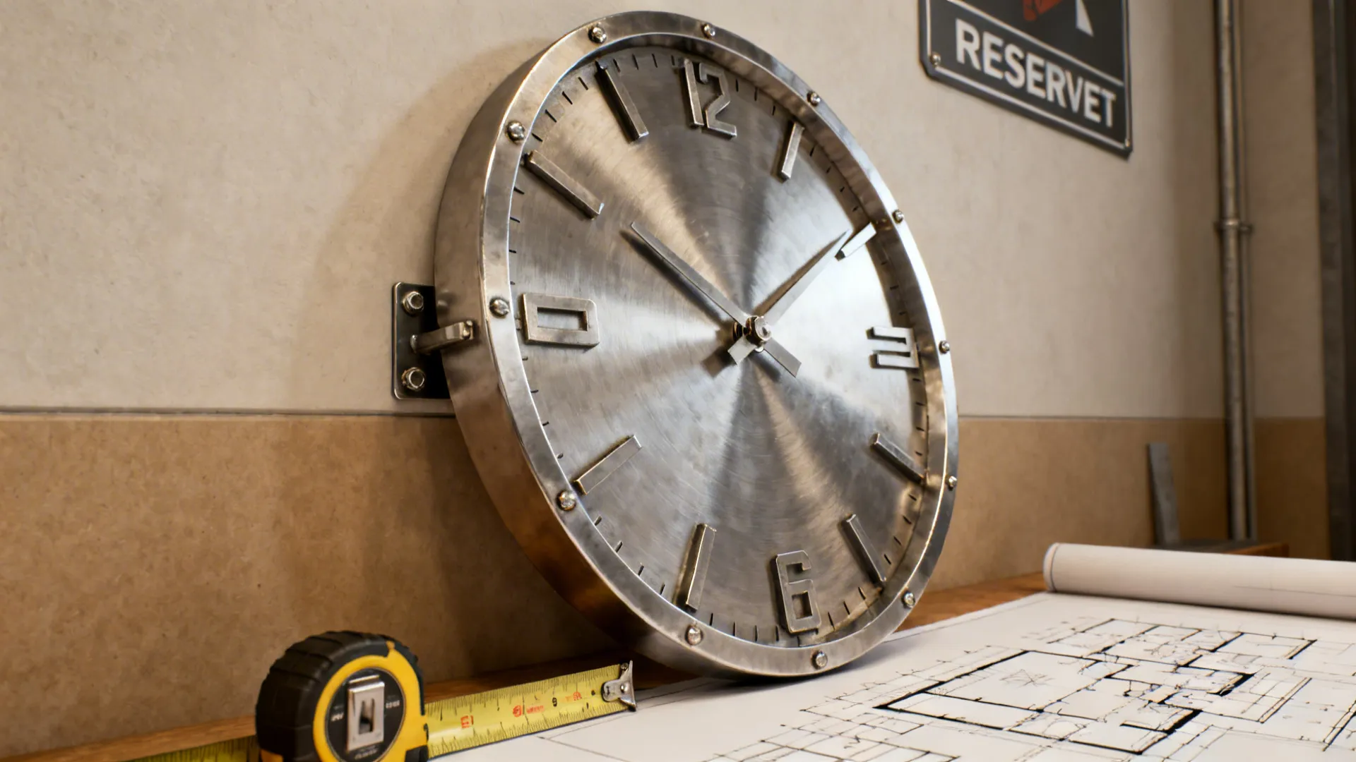 4. Custom Oversized Metal Clock