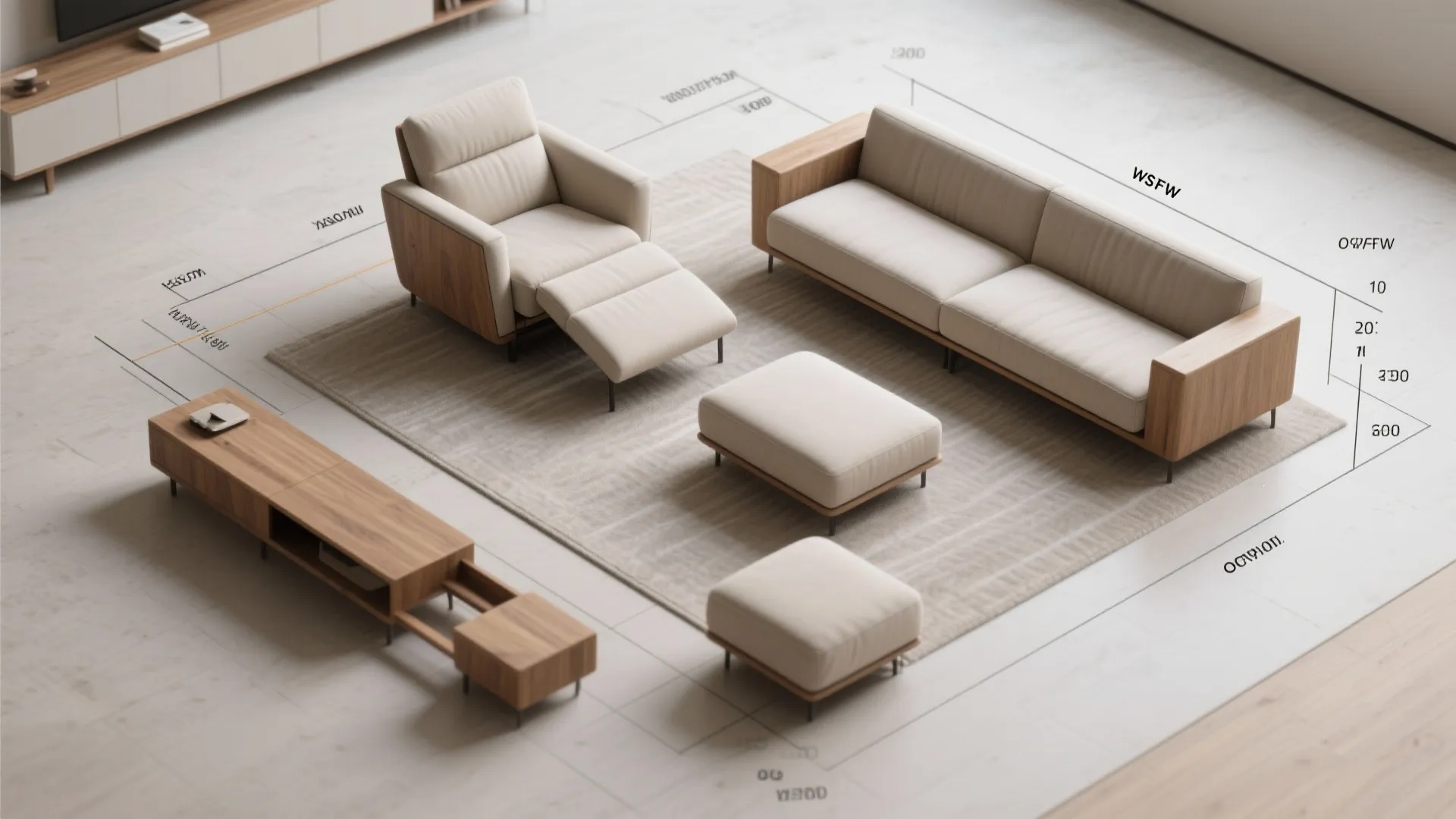 5. Custom narrow recliners and modular mixes