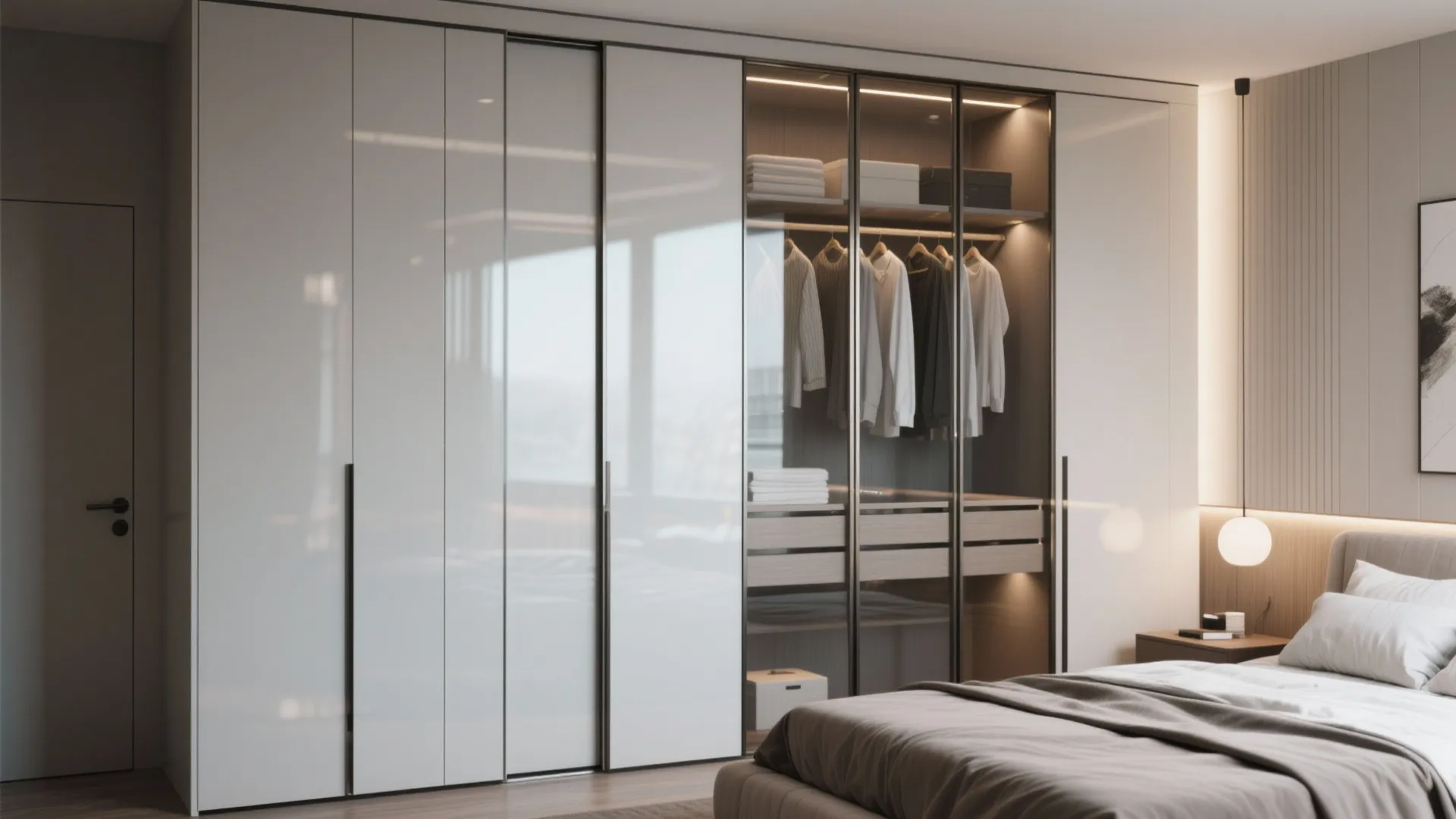 6. Custom Wardrobe Wall