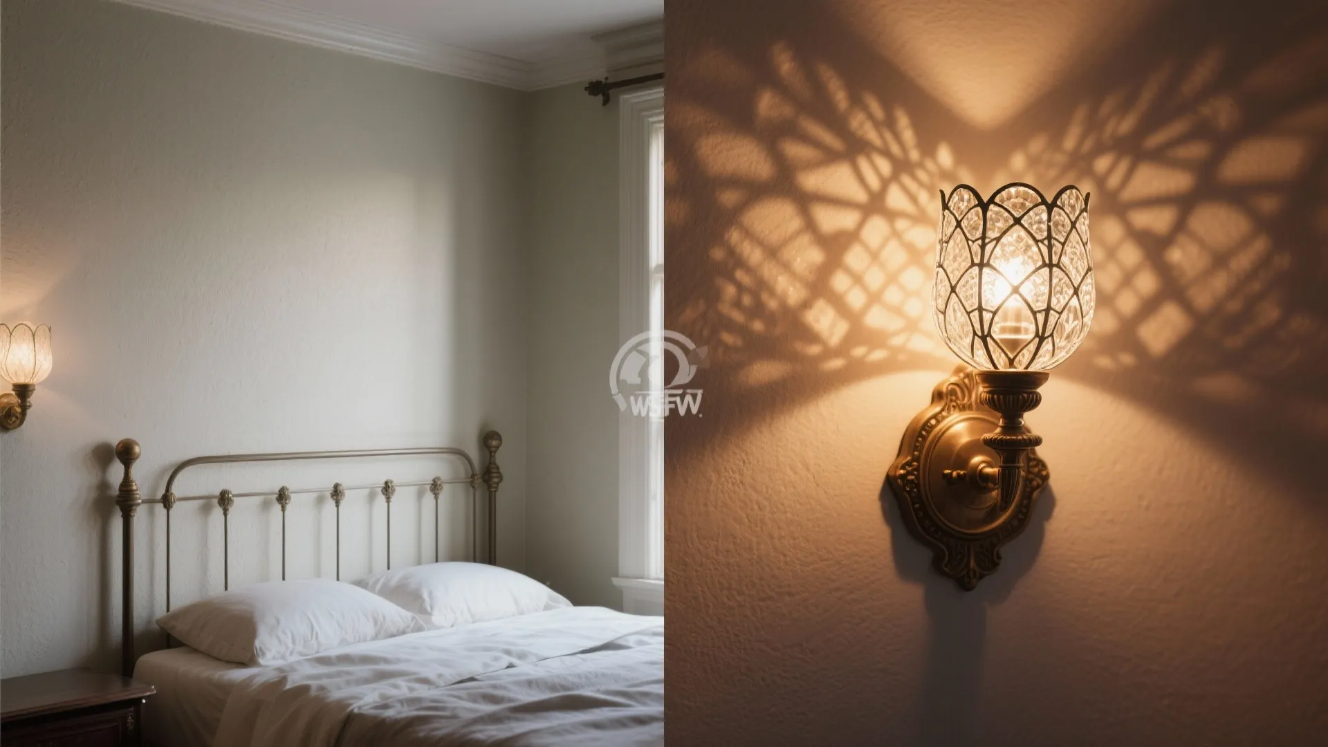 Cut-glass shades with patterned shadows