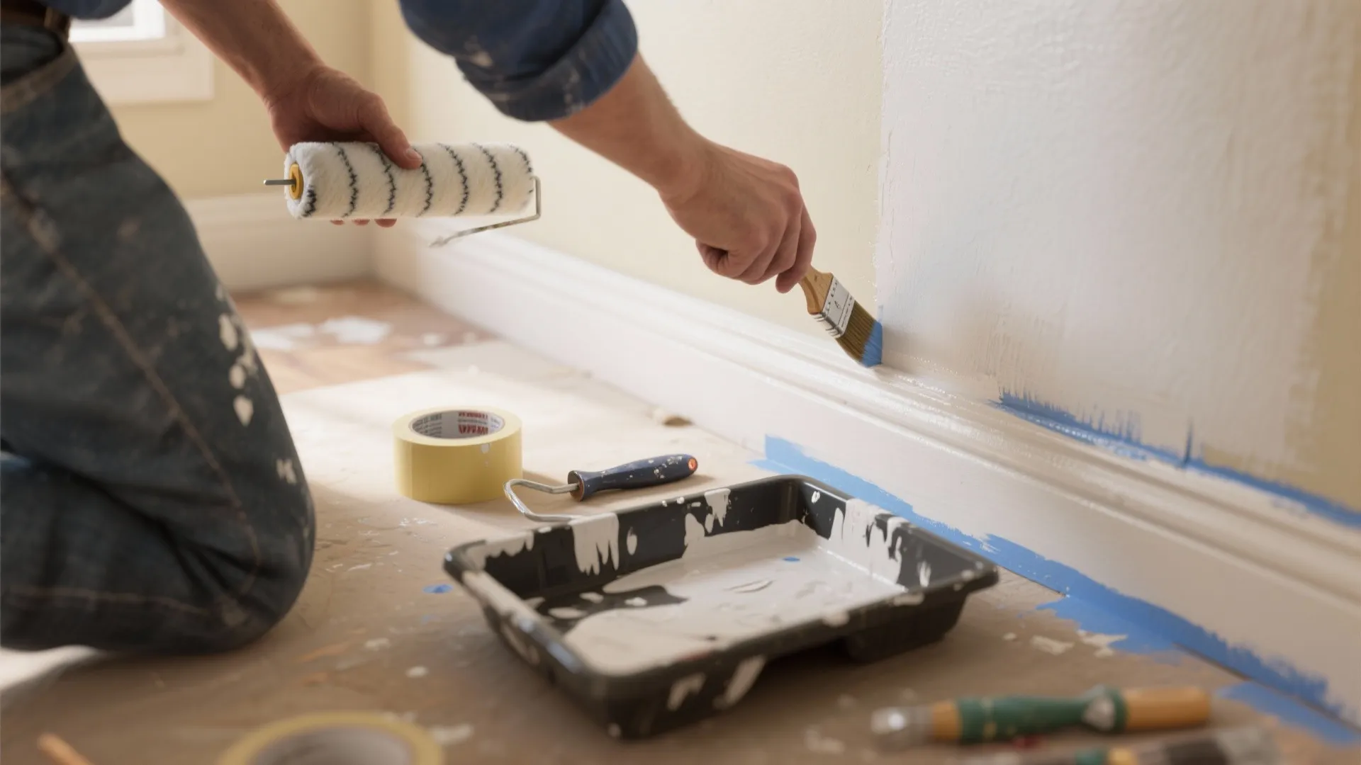 3. Combo: Cut-In Trim, Then Roll Walls