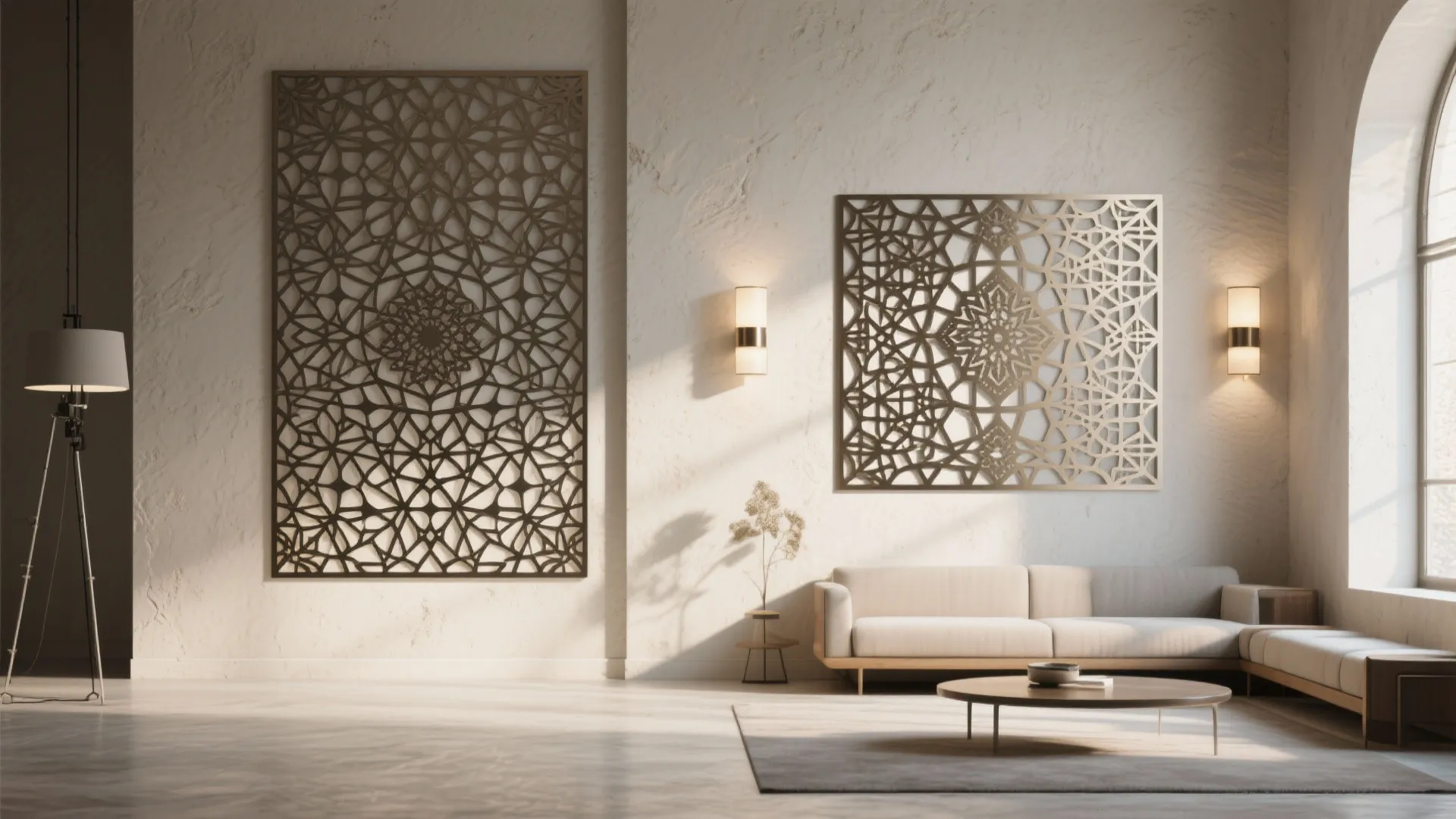 2. Cutmetal Patterned Wall Lights to Add Texture
