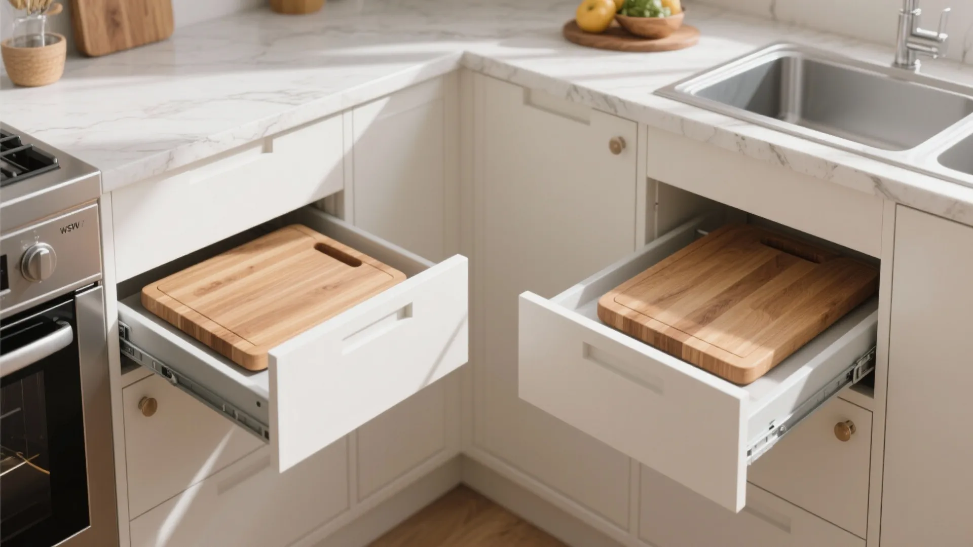 Tip 4: Hidden Cutting Board Drawer