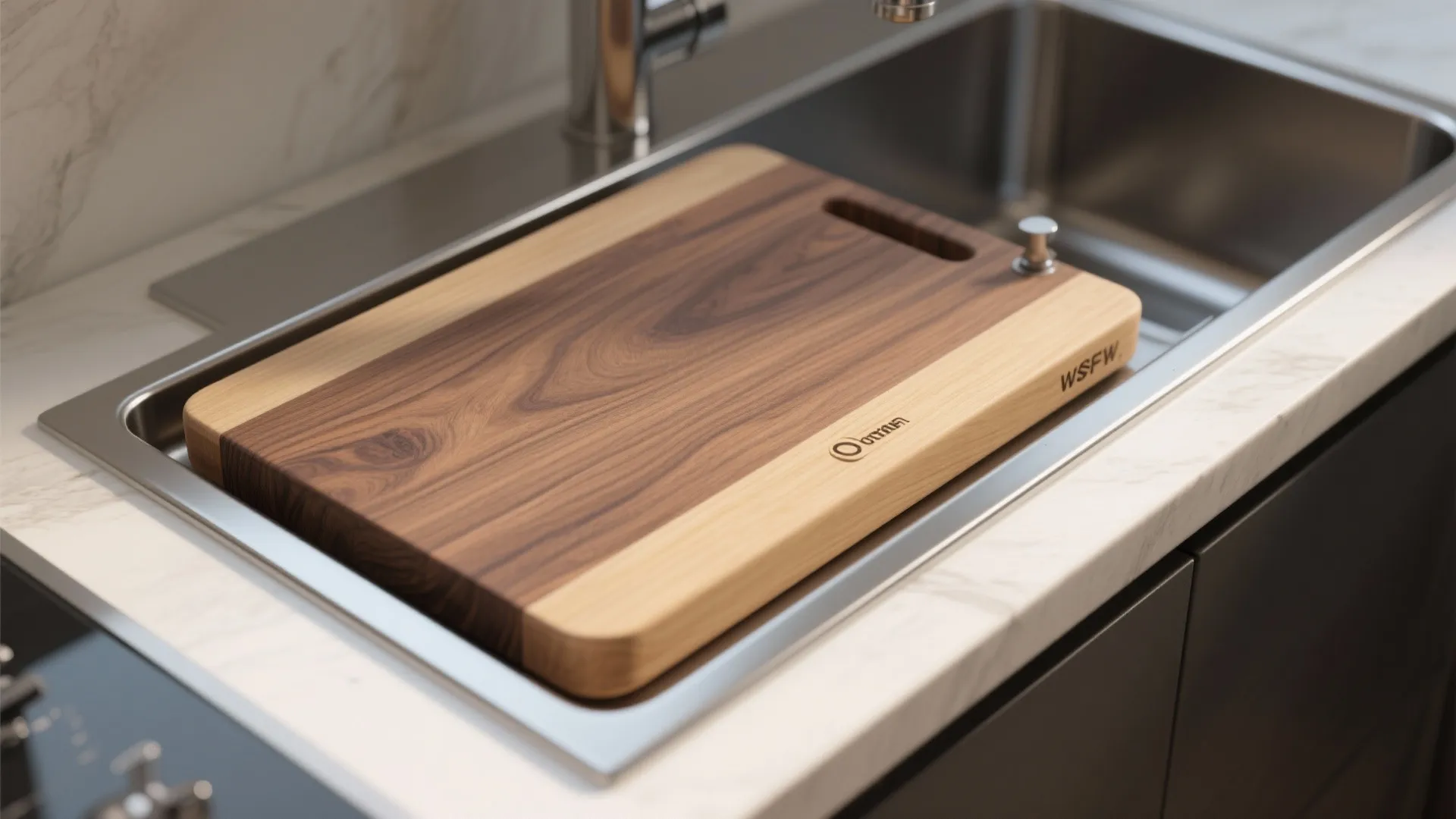 5. Integrated Cutting Board Over Sink