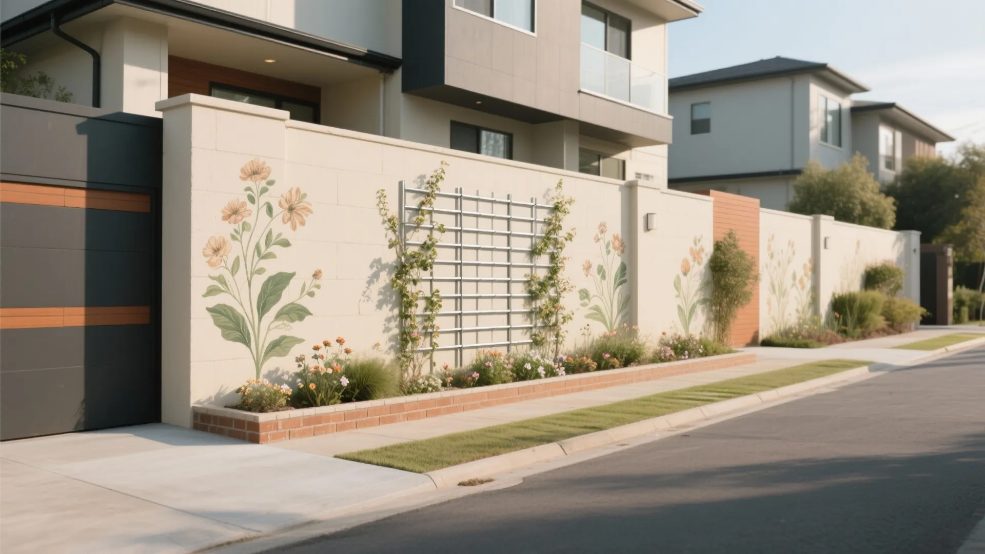 5 Compound Wall Flower Designs That Boost Curb Appeal: Small frontage, big impact: my favorite floral wall ideas that blend craft, color, and climate-smart details