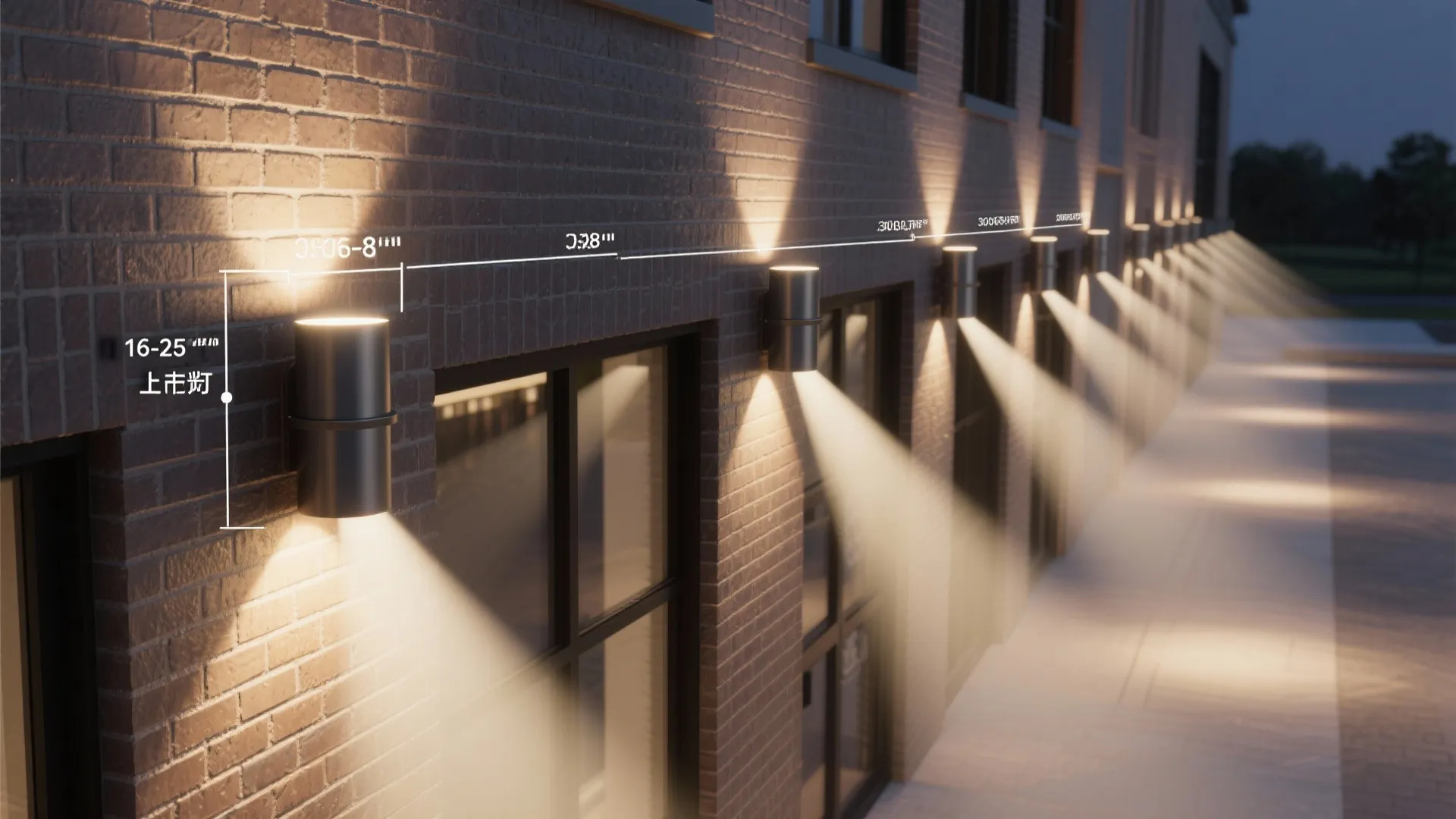 Up/Down cylinder lights for vertical drama