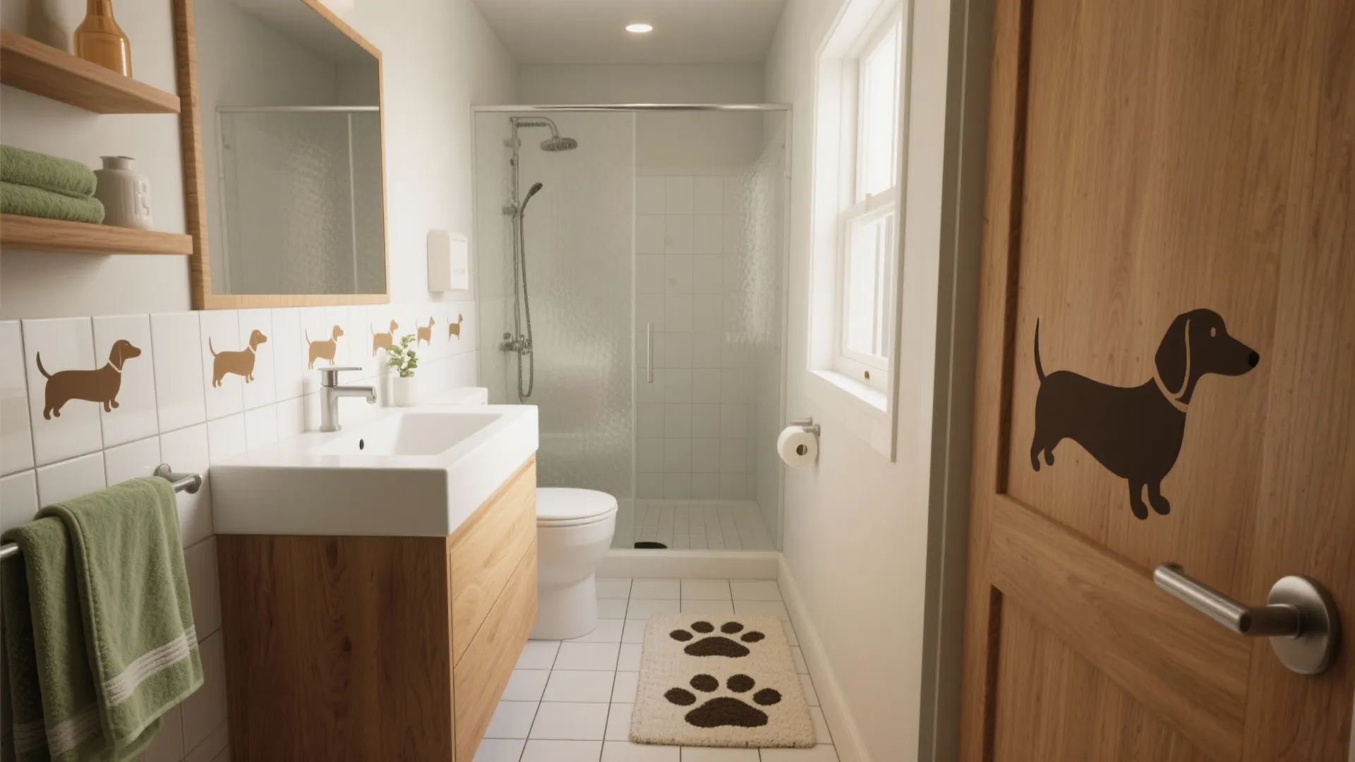 Dachshund Bathroom Decor: 5 Cute Ideas: Small-bath dachshund decor ideas I actually used (and one client almost made me build a dachshund-shaped tub)
